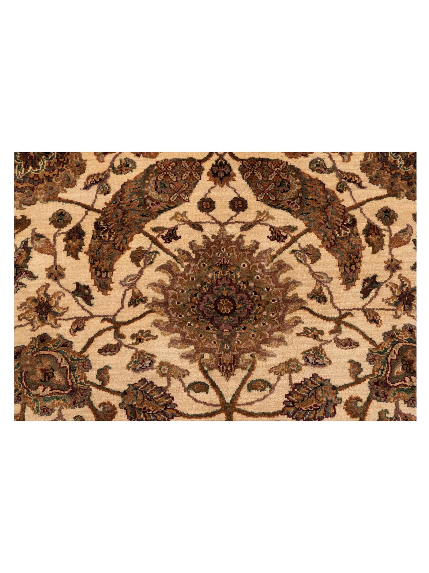 Crown 91551 Ivory Burgundy 9x12 Hand Knotted Rug