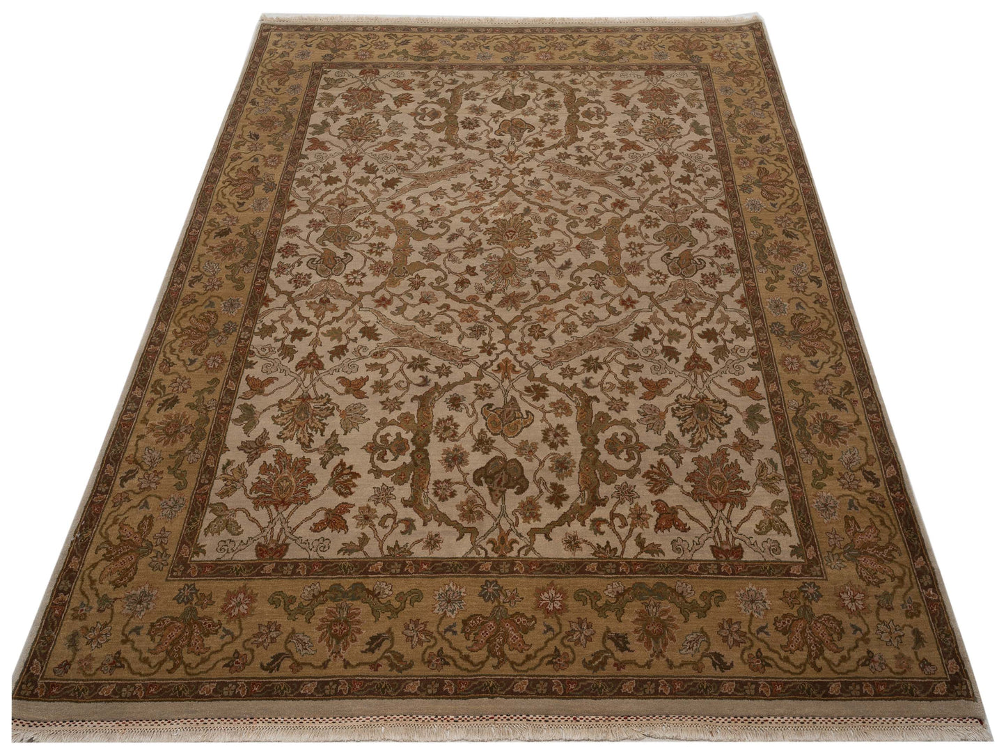 Crown 91568 Ivory Gold 8.2x9.10 Hand Knotted Rug
