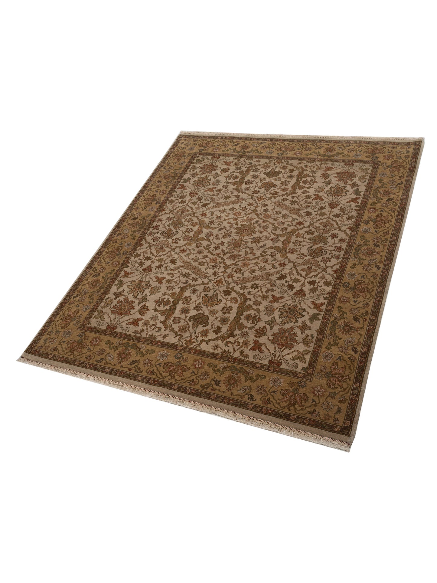 Crown 91568 Ivory Gold 8.2x9.10 Hand Knotted Rug