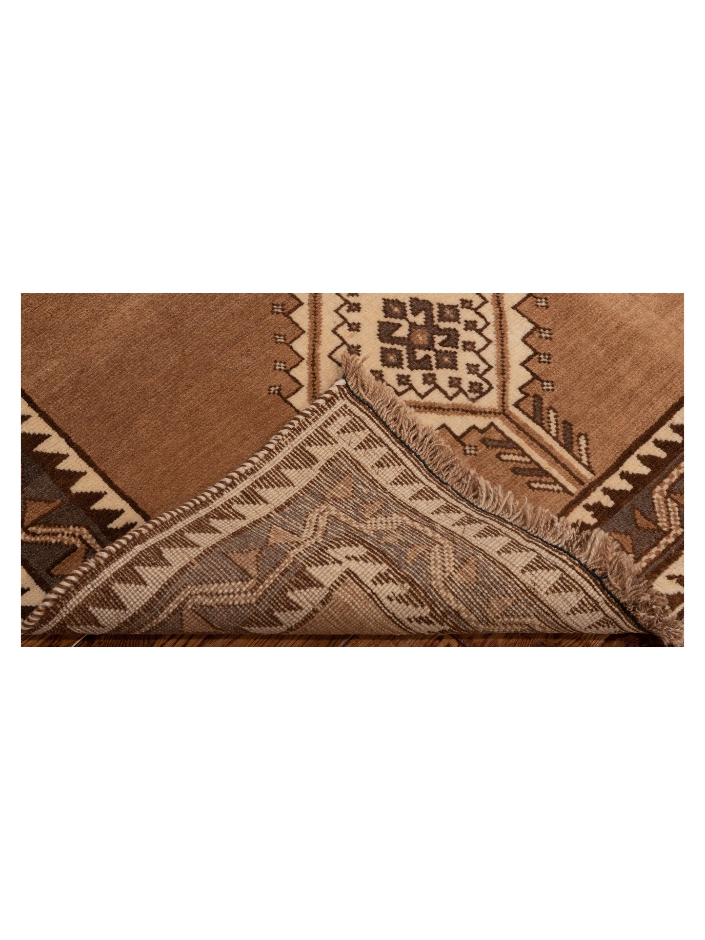 Old Anatolian 91573 Brown 3.10x7.3 Hand Knotted Rug