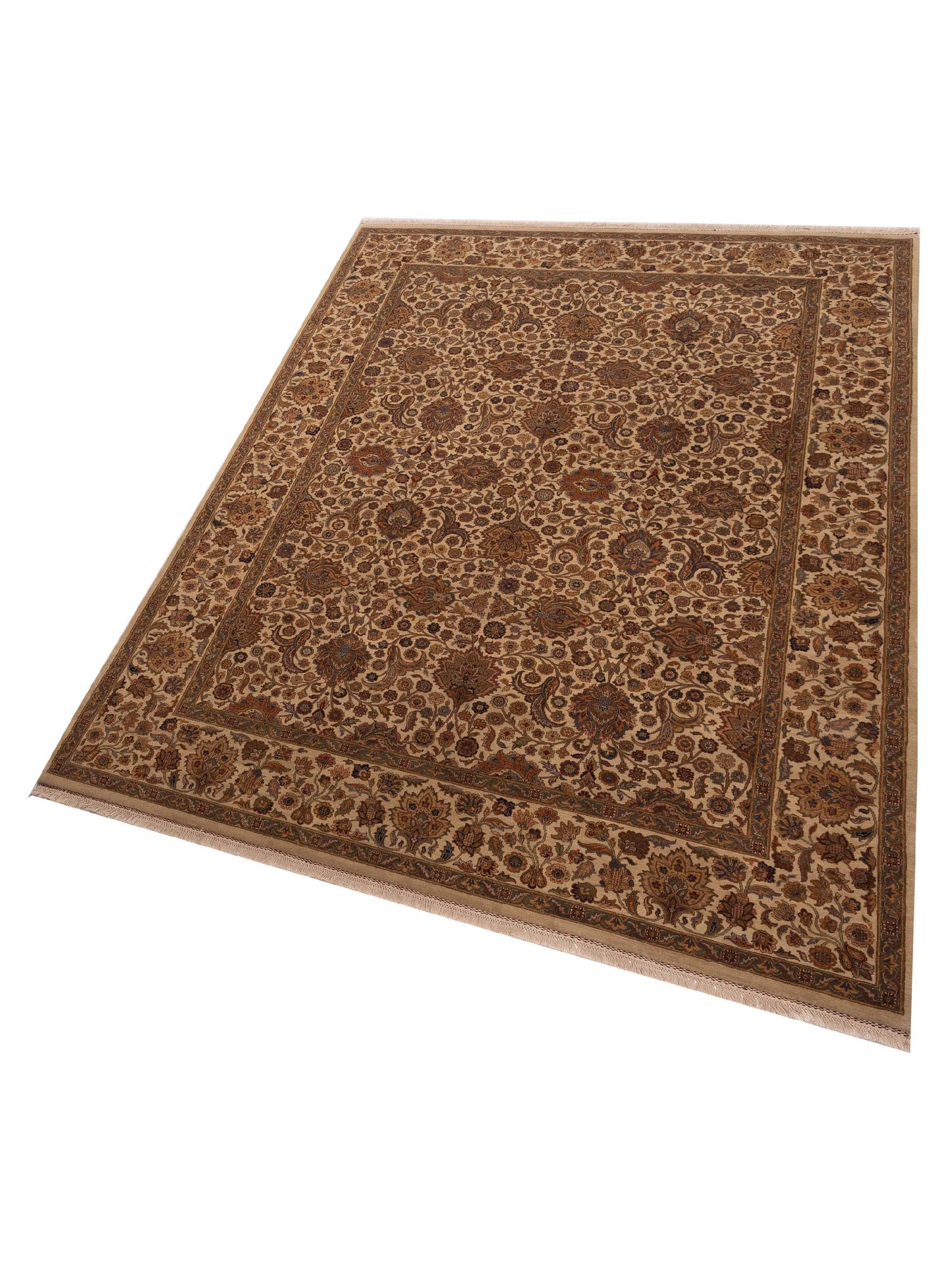 Crown 91605 Ivory Ivory 9.1x12.5 Hand Knotted Rug