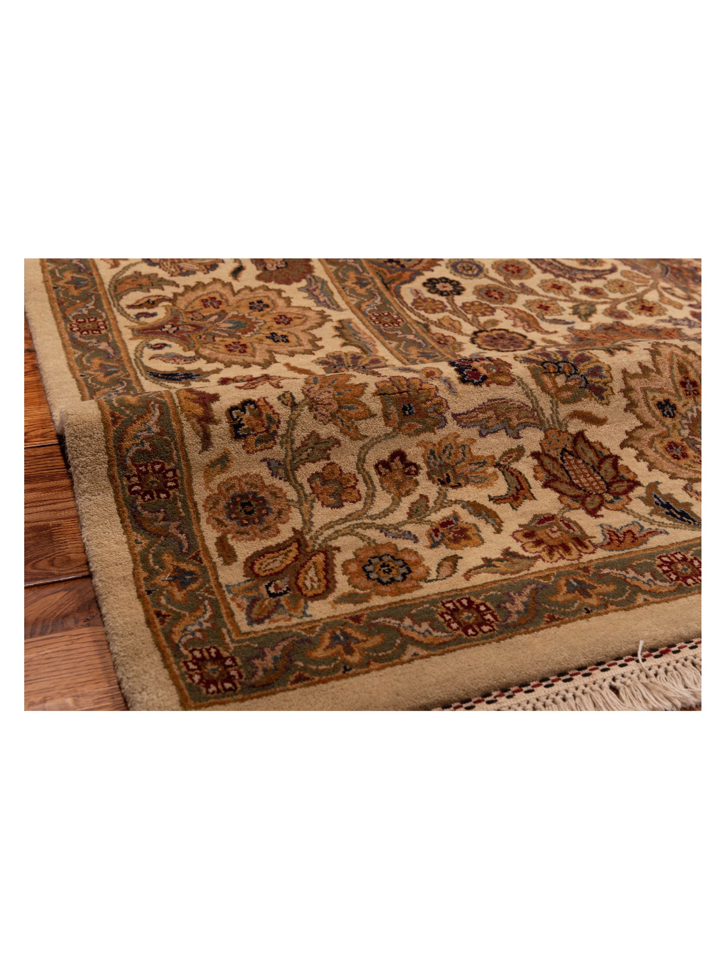 Crown 91605 Ivory Ivory 9.1x12.5 Hand Knotted Rug