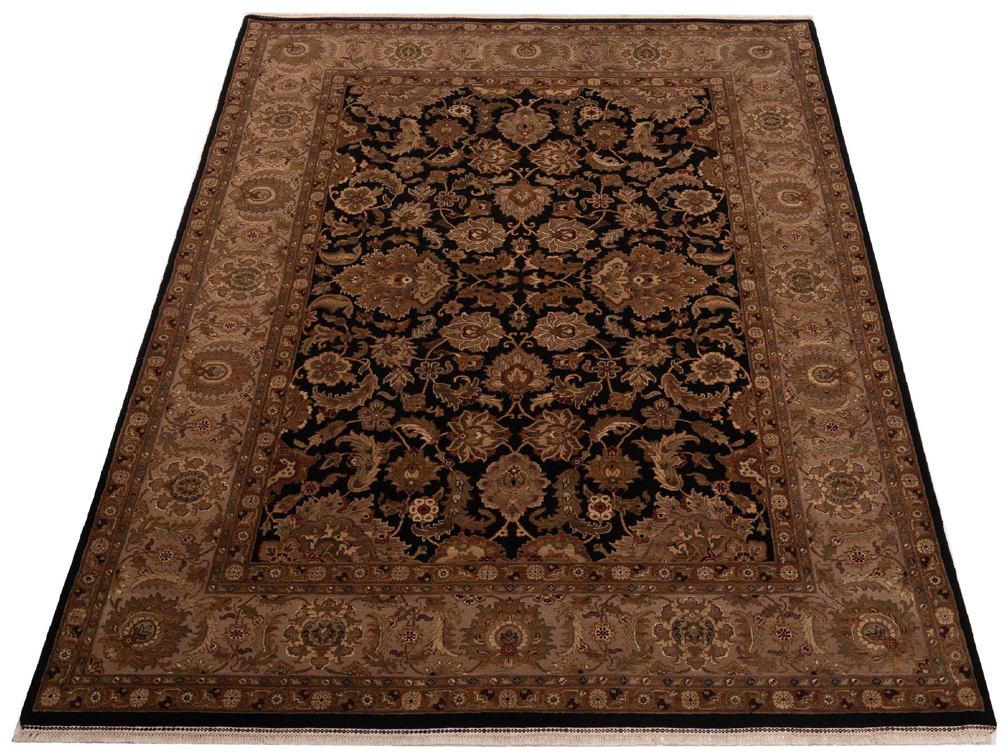Jahan 91656 Black Beige 9x12.4 Hand Knotted Rug