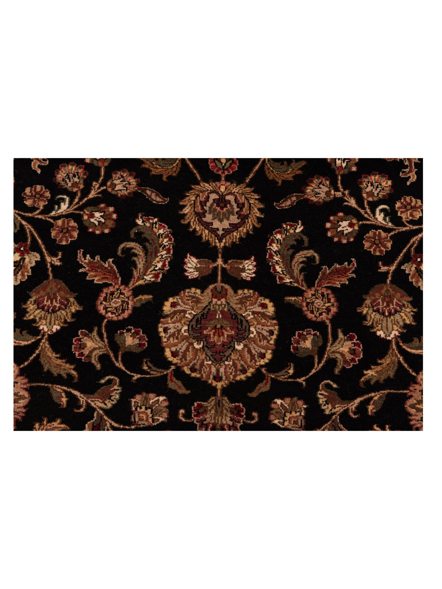 Crown 91814 Black Beige 8.11x11.11 Hand Knotted Rug