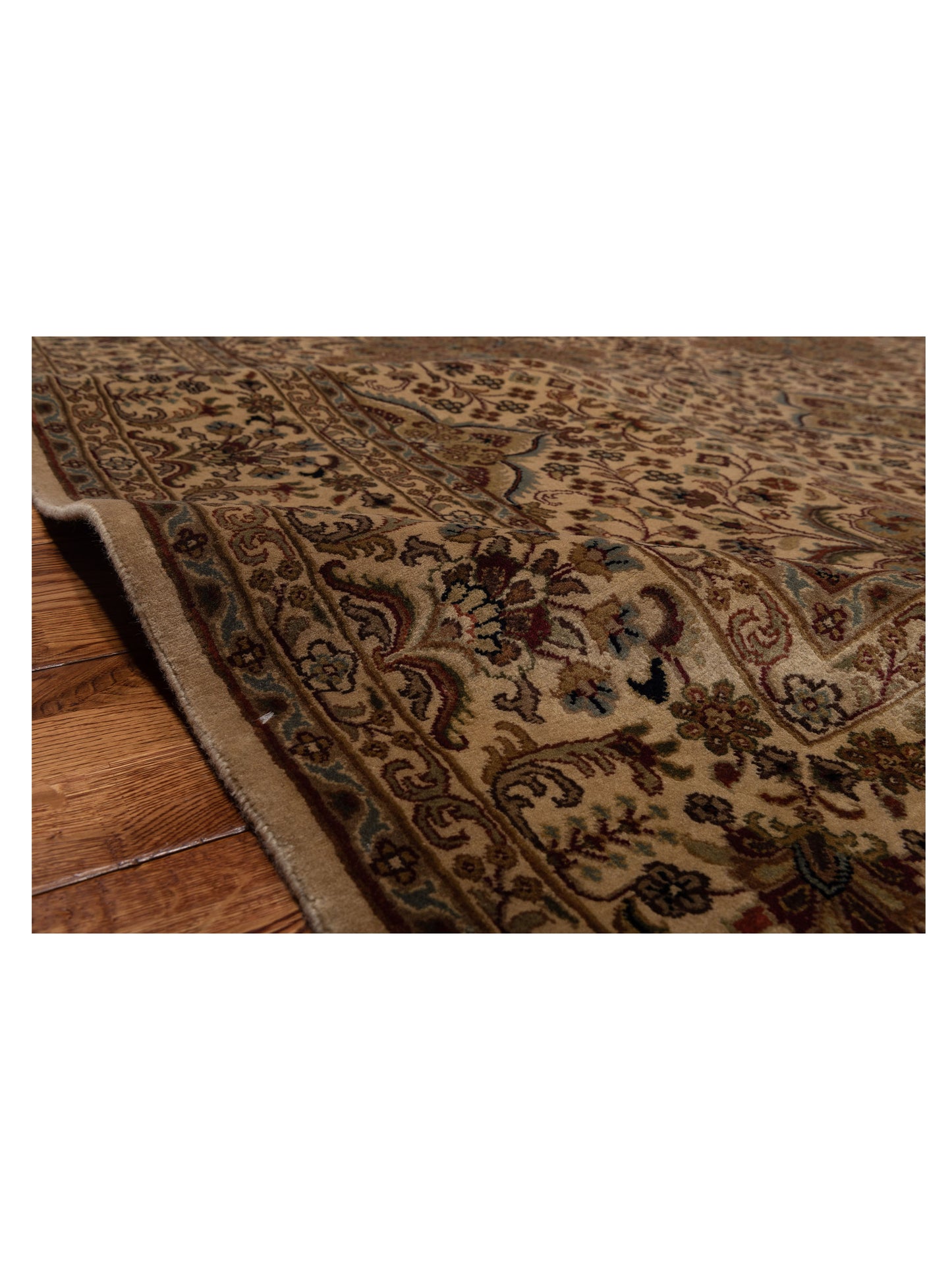 Crown 91816 Ivory Ivory 8x9.10 Hand Knotted Rug