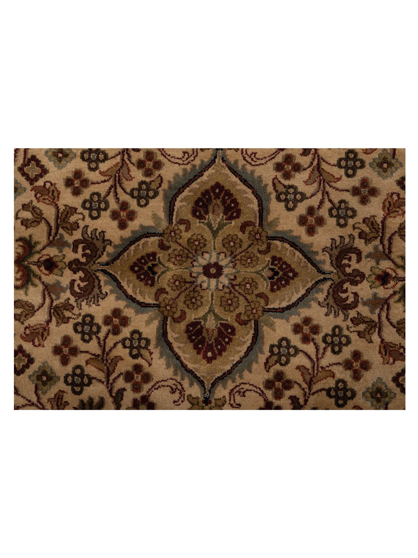 Crown 91816 Ivory Ivory 8x9.10 Hand Knotted Rug