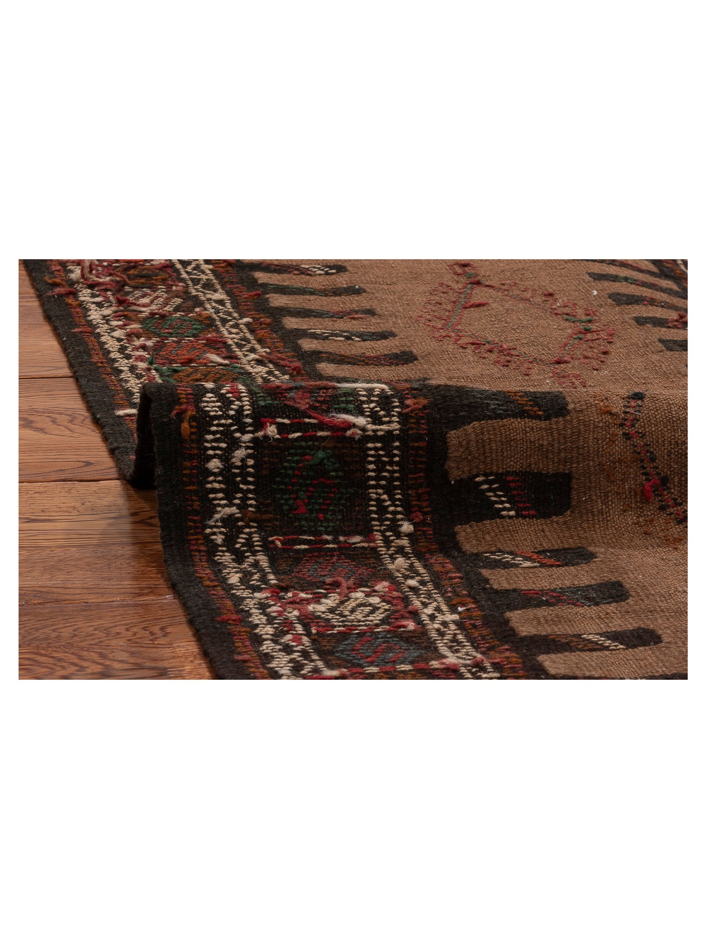 Soumak 92114 Brown Charcoal 2.5x12 Hand Woven Rug