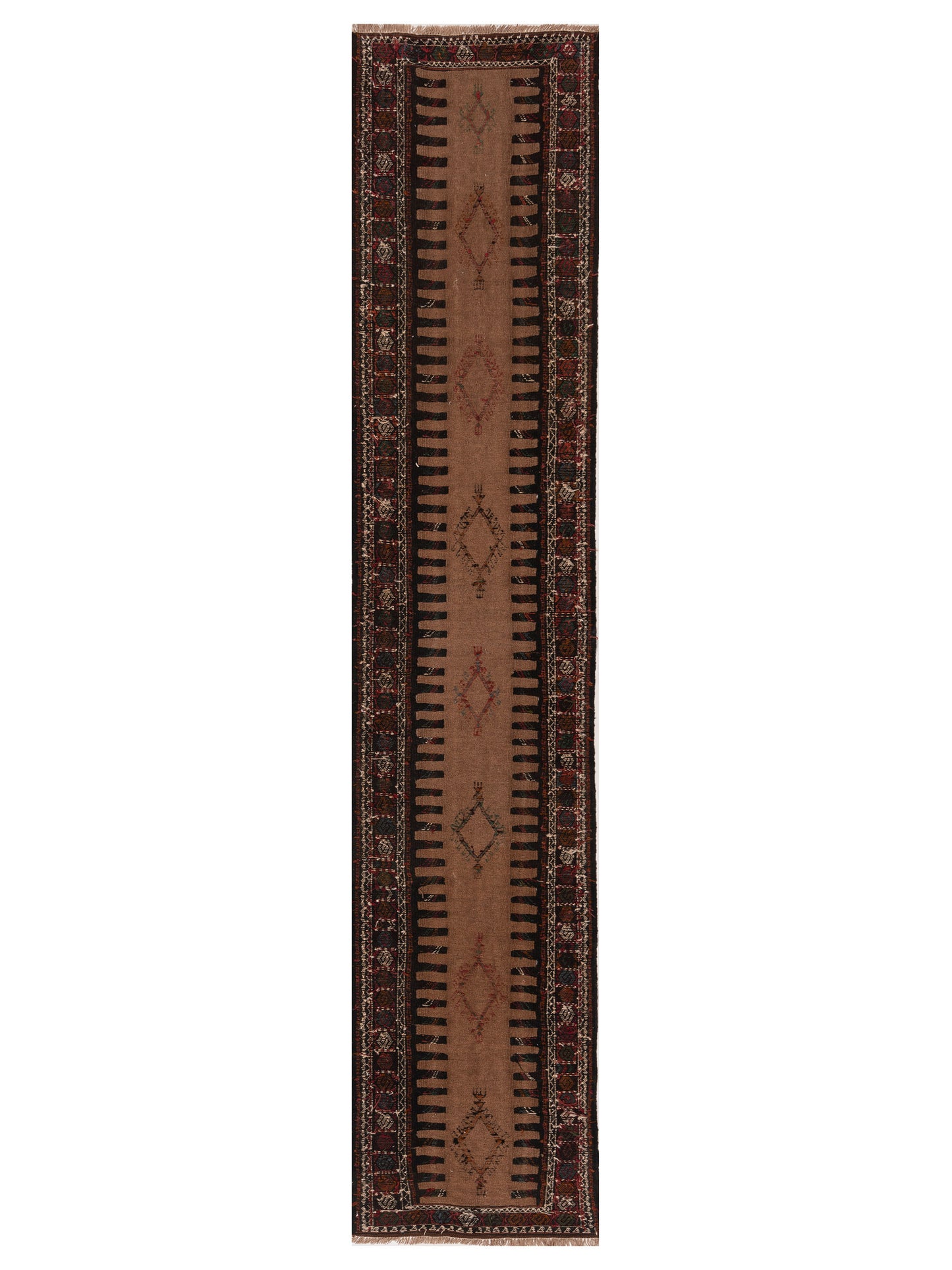 Rajpur Soumak Brown Charcoal Traditional