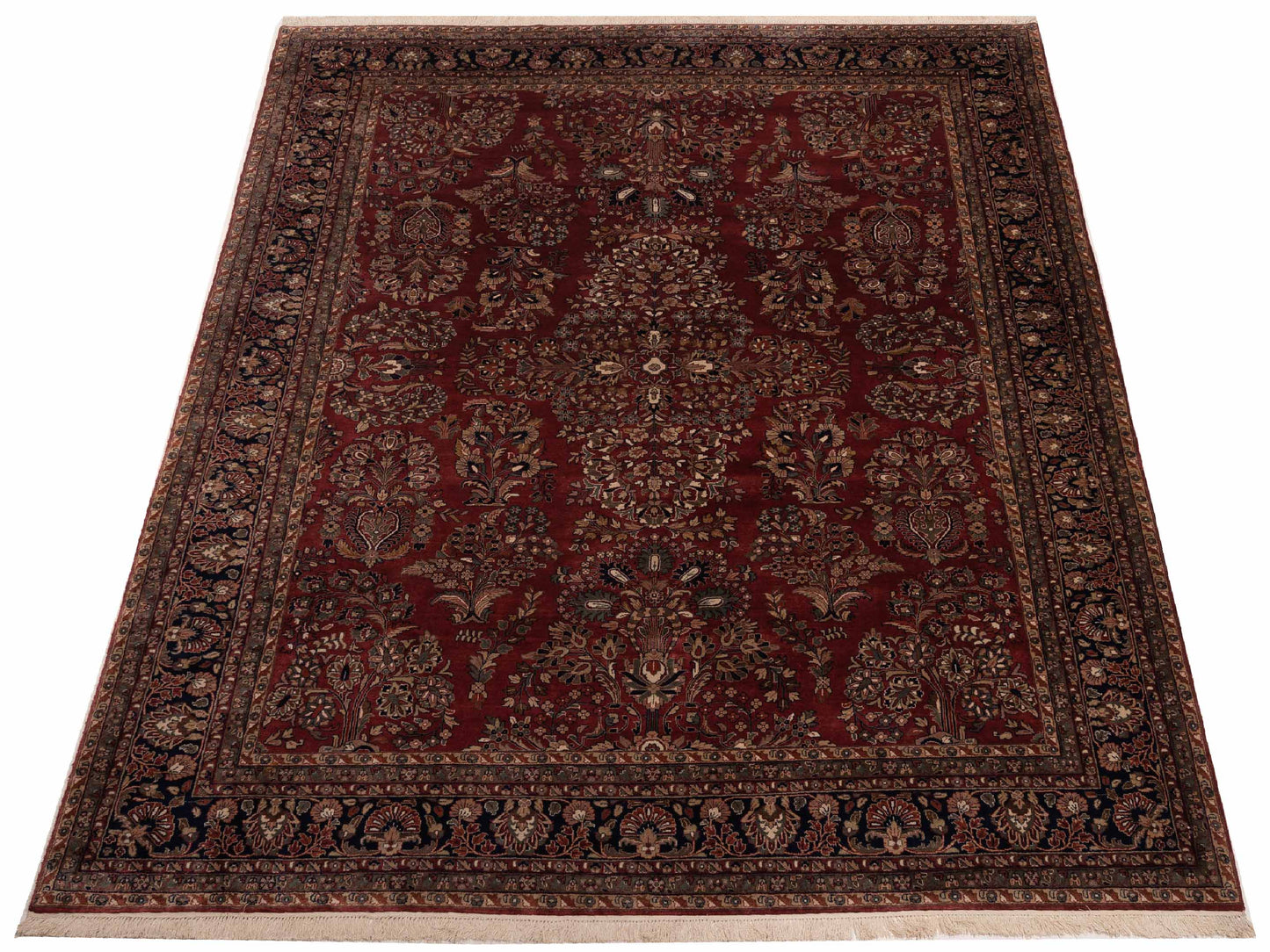 Sivas 92255 Burgundy Navy 9.6x12.3 Hand Knotted Rug