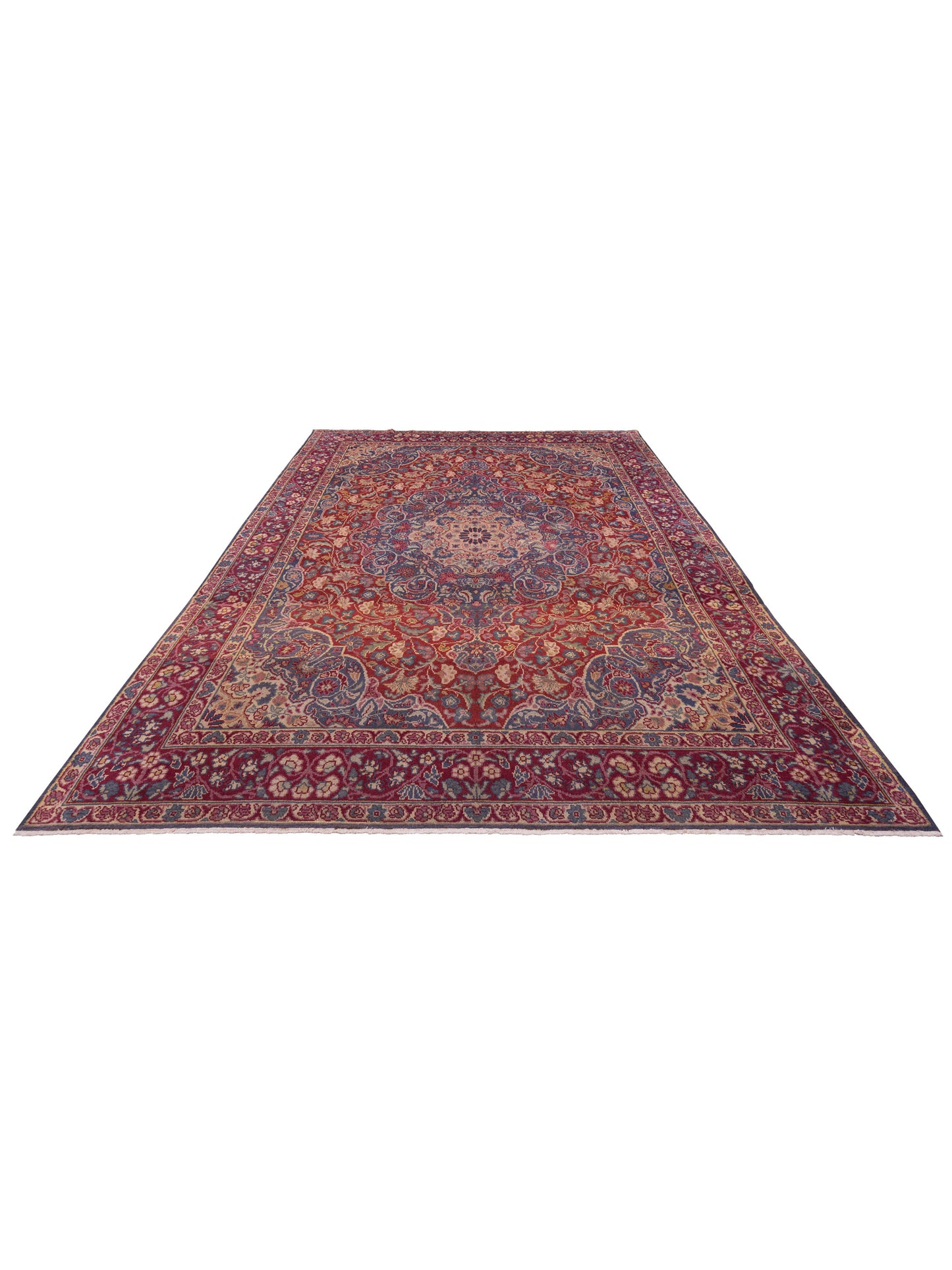 Antique Heirloom 92786 Red Burgundy 10.3x14.6 Hand Knotted Rug