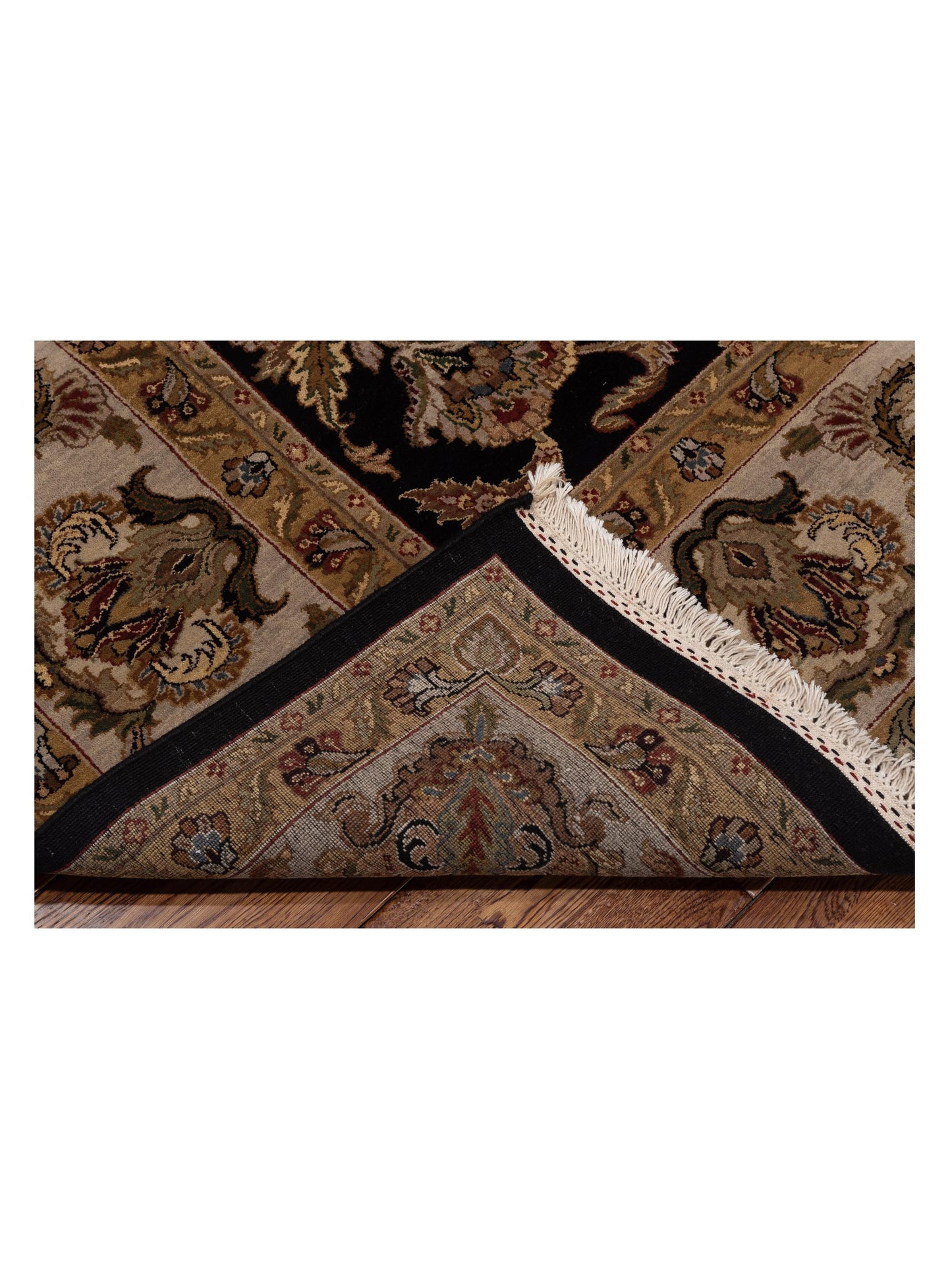 Crown 92791 Black Beige 9x12 Hand Knotted Rug