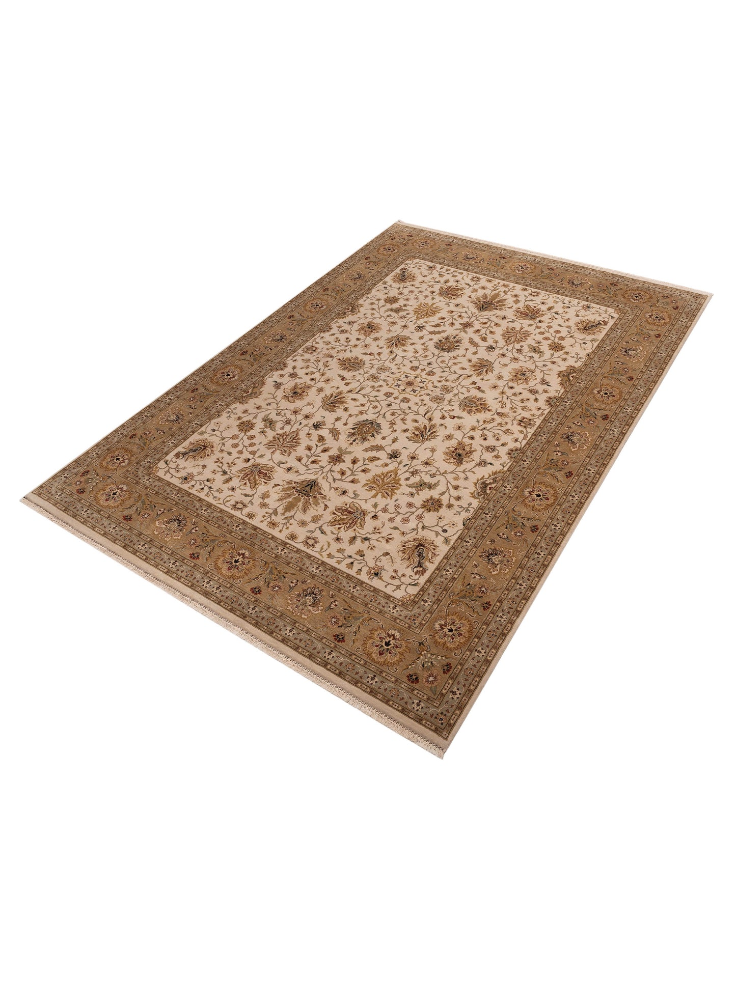 Crown 92993 Ivory Gold 9.7x13.6 Hand Knotted Rug