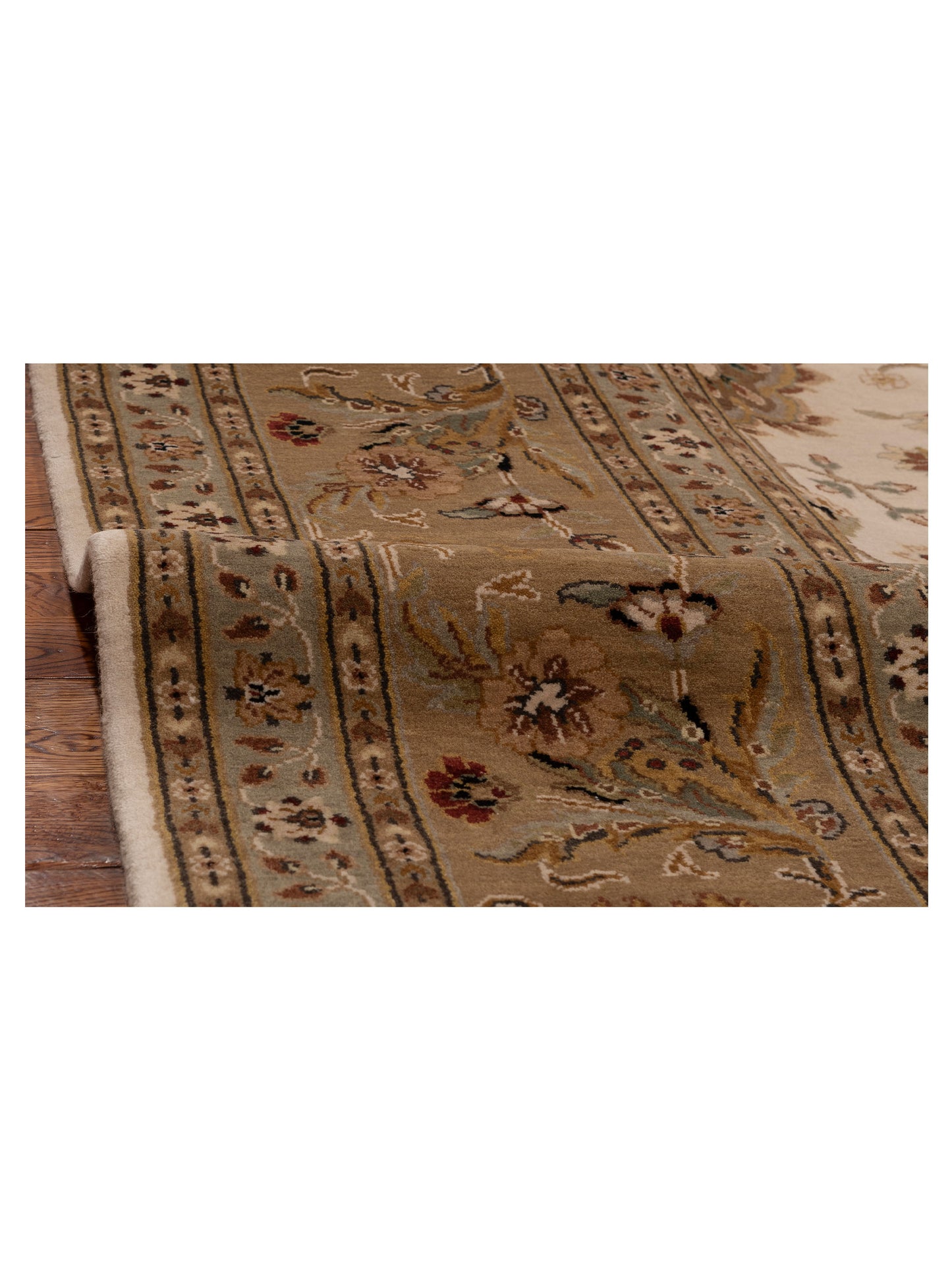 Crown 92993 Ivory Gold 9.7x13.6 Hand Knotted Rug