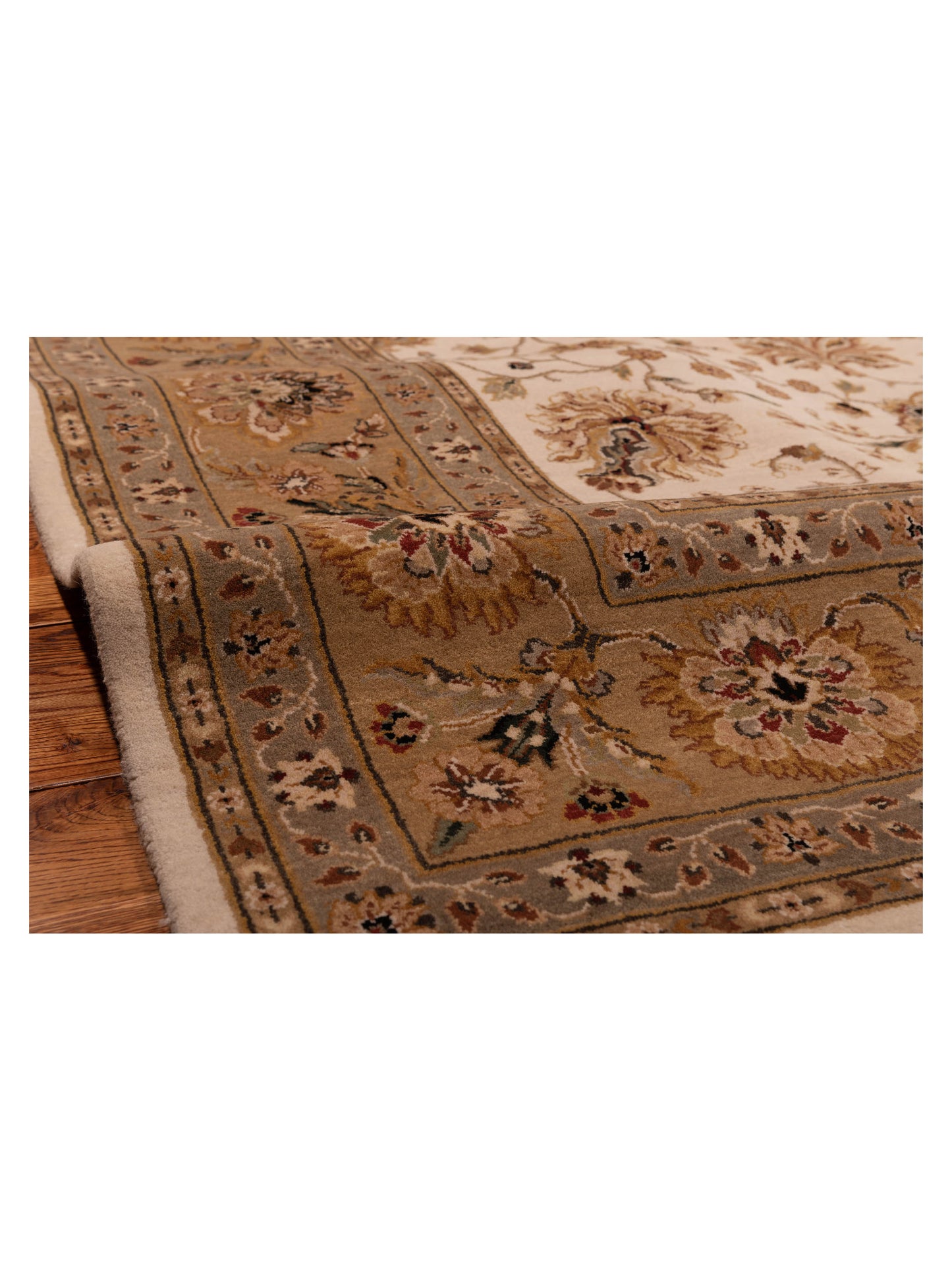 Crown 92994 Ivory Gold 8.9x11.7 Hand Knotted Rug