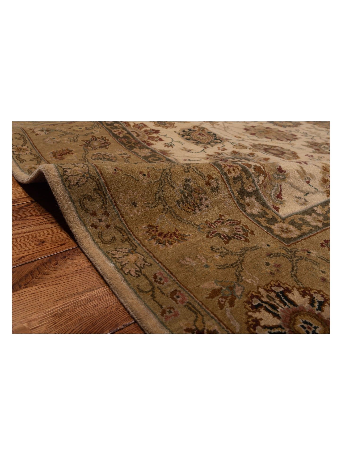 Crown 92997 Ivory Gold 8.3x9.11 Hand Knotted Rug