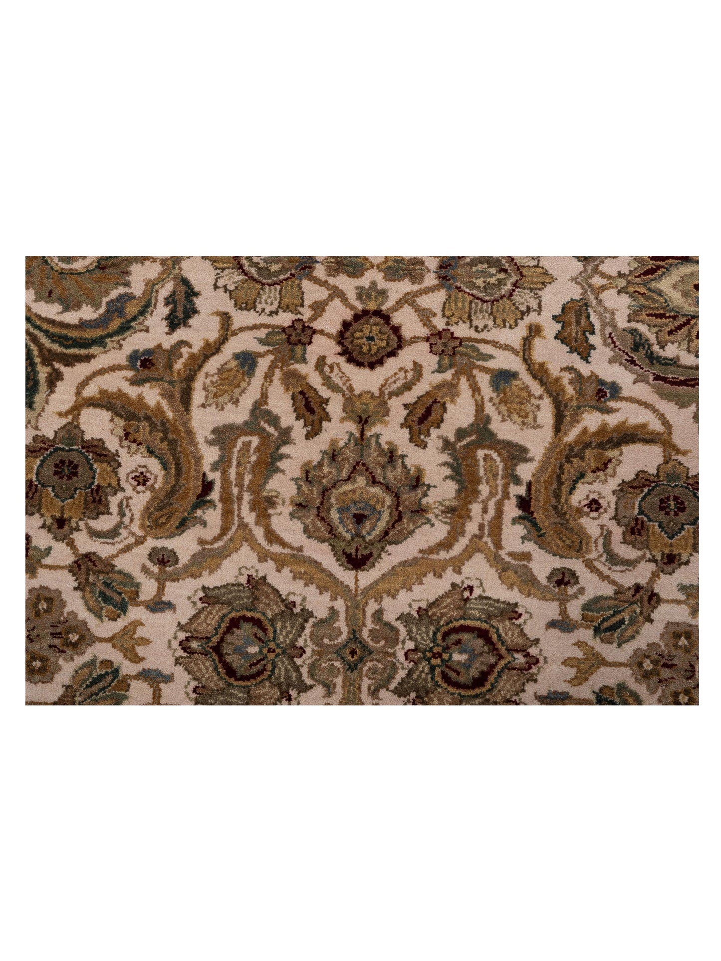 Crown 93020 Ivory Green 7.11x99 Hand Knotted Rug