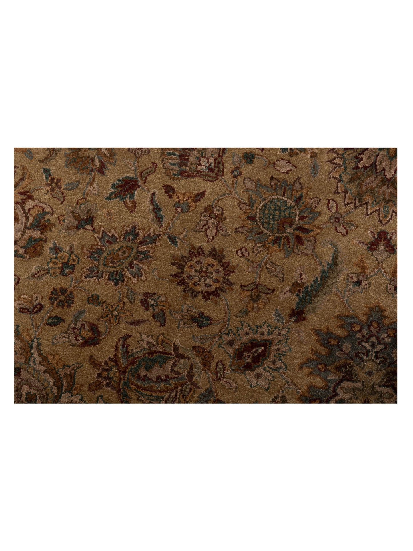 Crown 93025 Sage Green Copper 6.2x9 Hand Knotted Rug