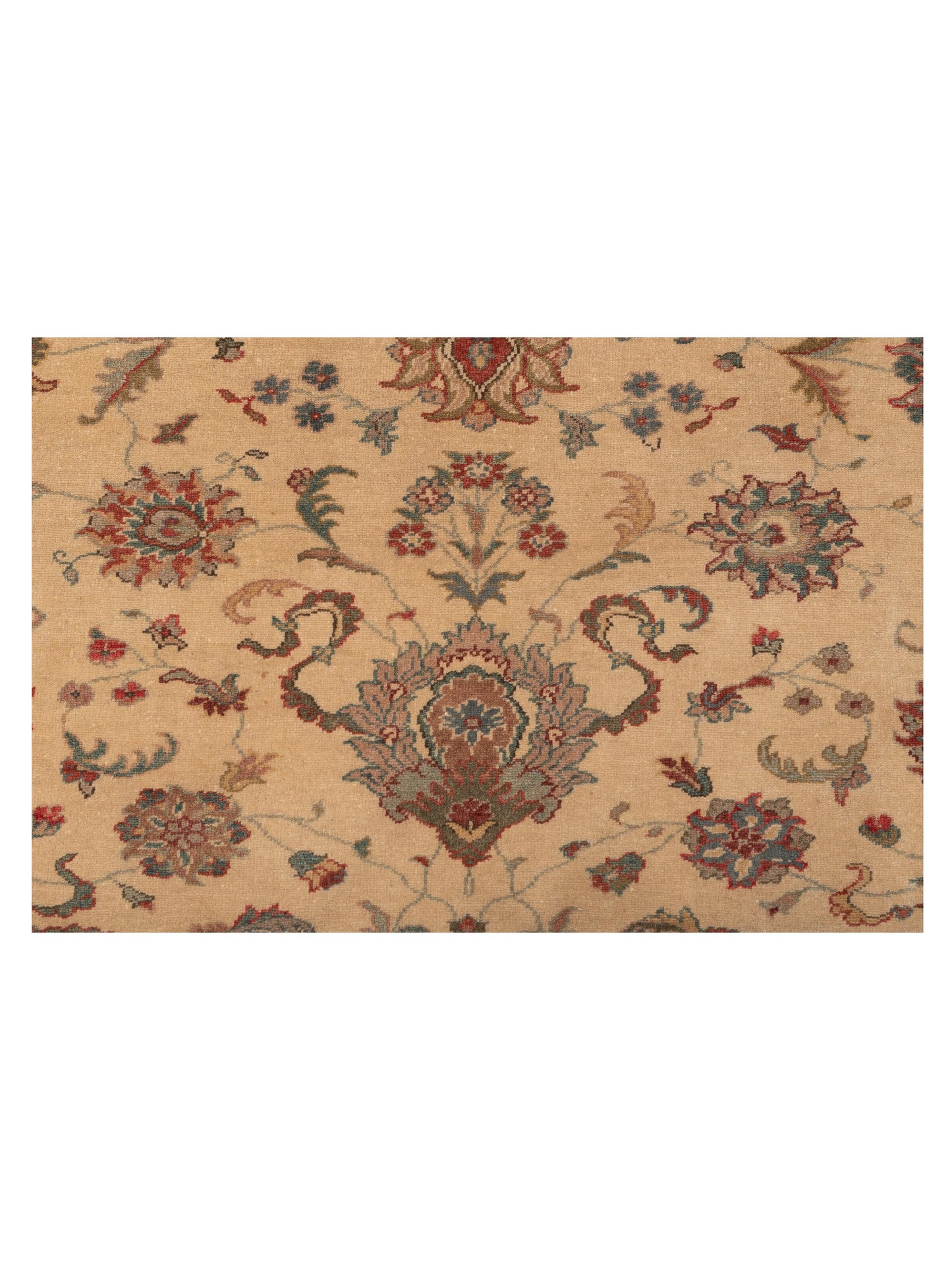 Antique Loom 93090 Ivory Green 9.3x12 Hand Knotted Rug