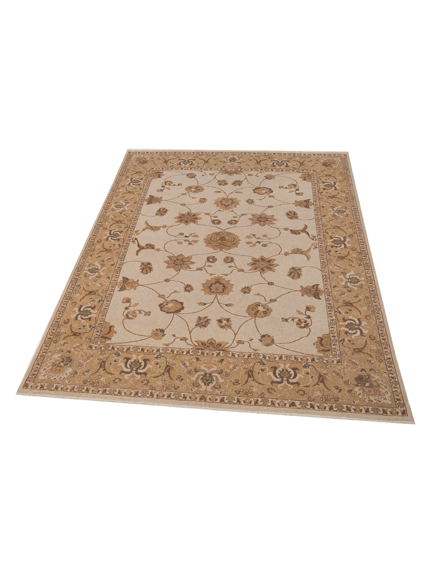 Antique Loom 93098 Ivory Gold 9.4x12 Hand Knotted Rug