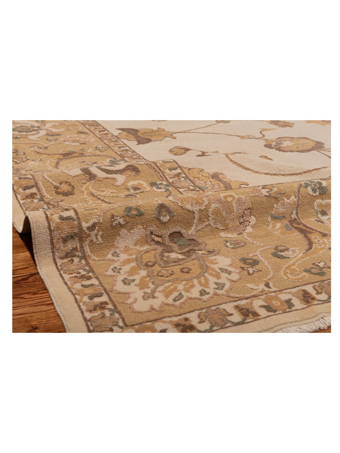 Antique Loom 93098 Ivory Gold 9.4x12 Hand Knotted Rug