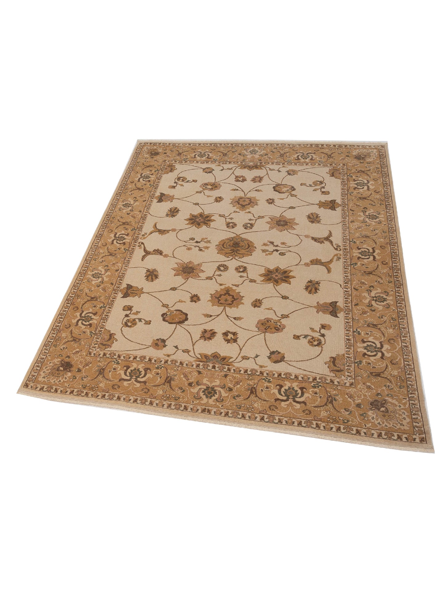Antique Loom 93106 Ivory Gold 9.2x11.11 Hand Knotted Rug