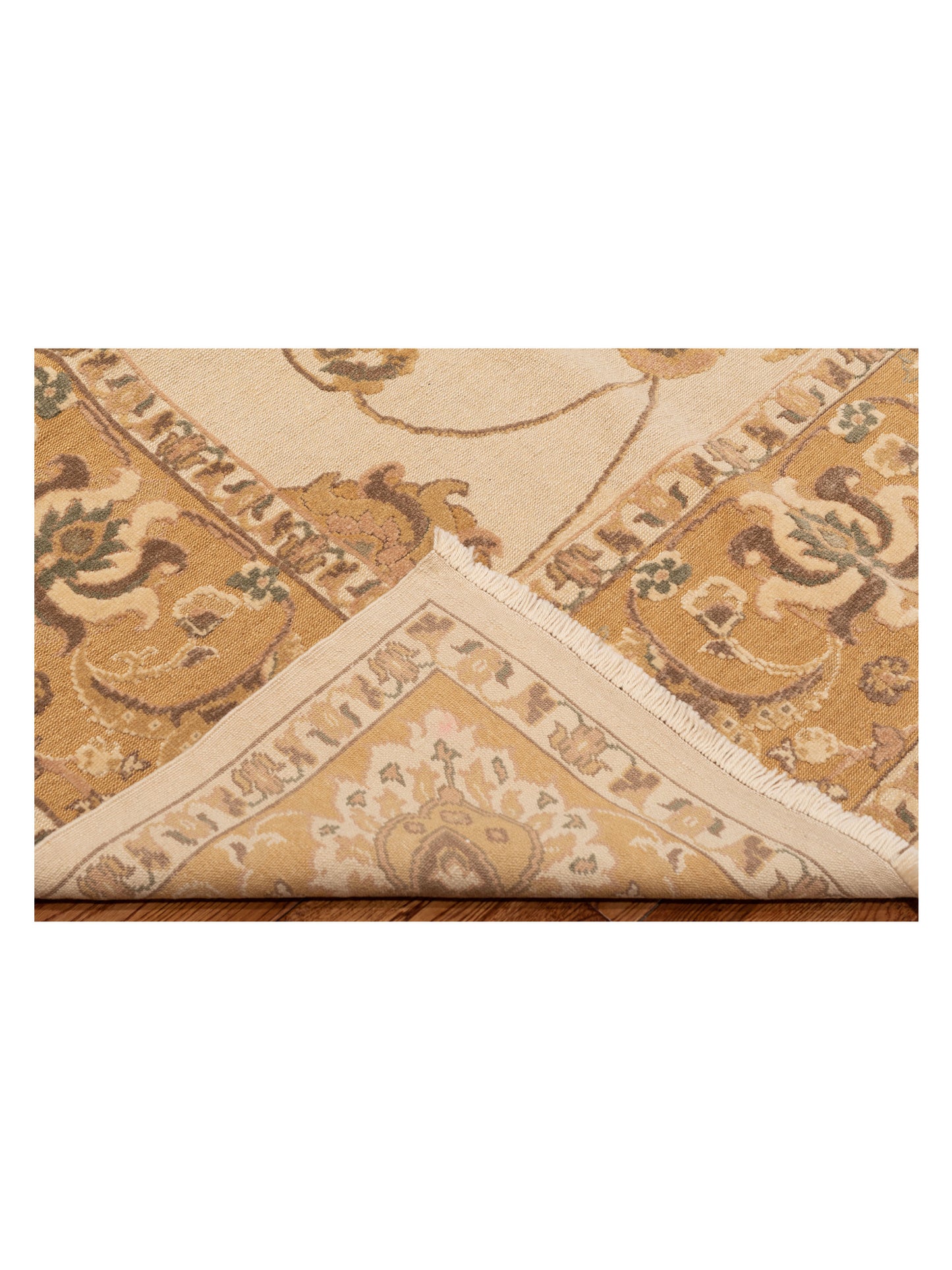 Antique Loom 93106 Ivory Gold 9.2x11.11 Hand Knotted Rug