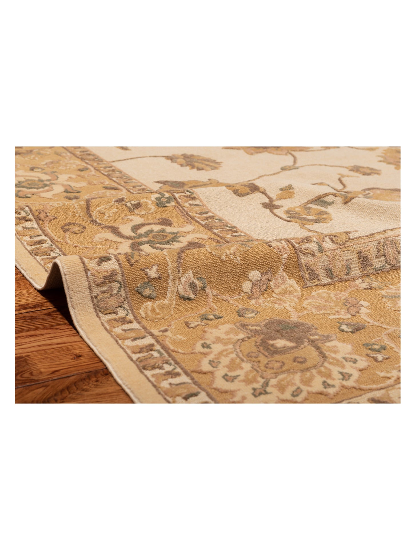 Antique Loom 93106 Ivory Gold 9.2x11.11 Hand Knotted Rug