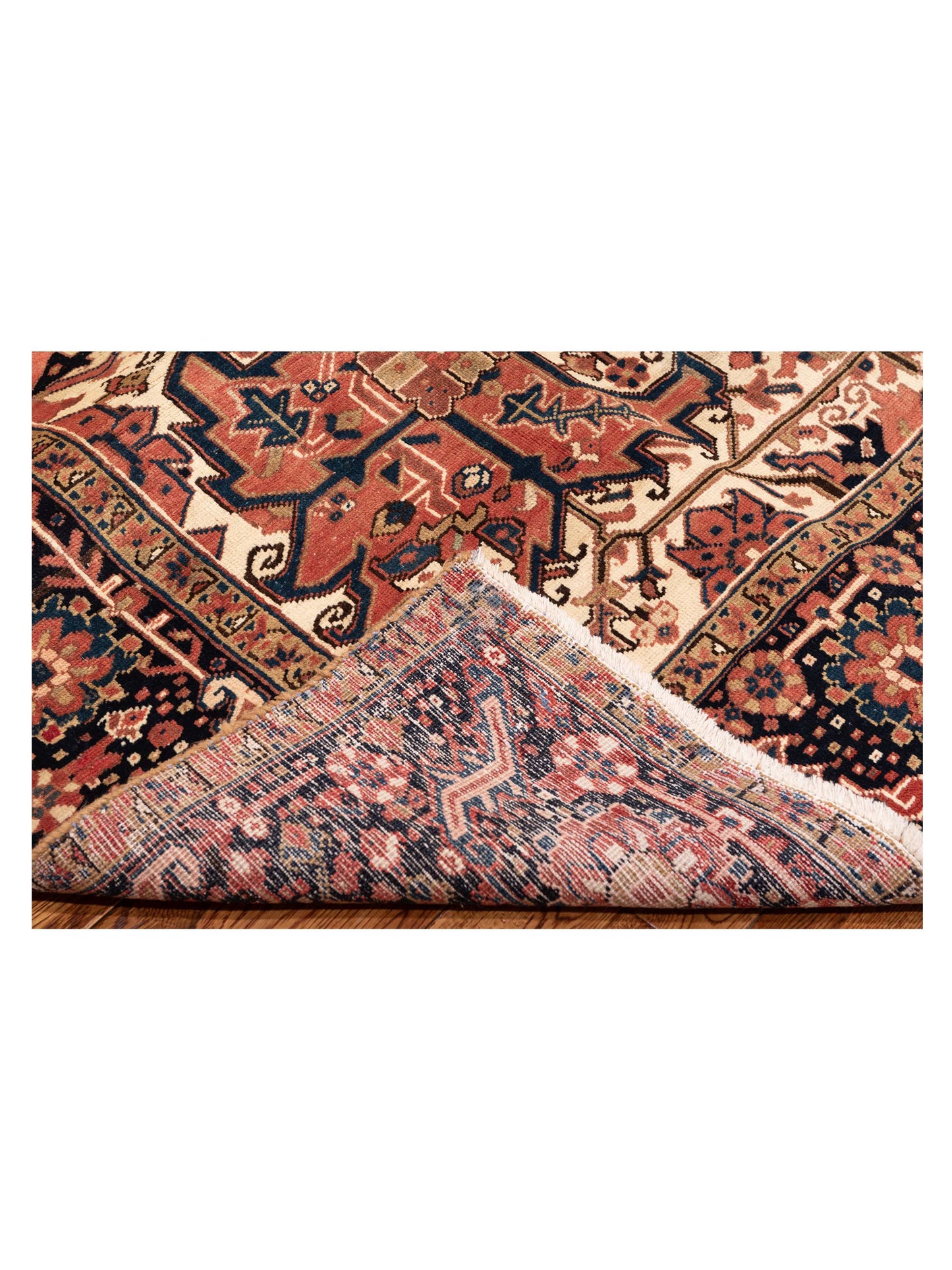 Antique Heirloom 93201 Red Navy 9.7x12.8 Hand Knotted Rug