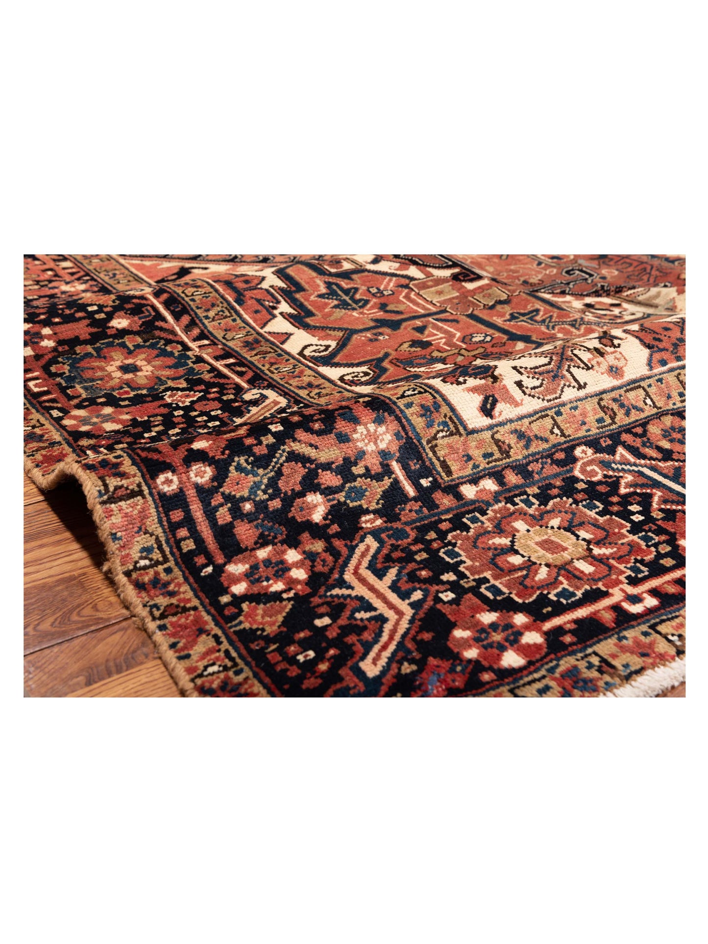 Antique Heirloom 93201 Red Navy 9.7x12.8 Hand Knotted Rug