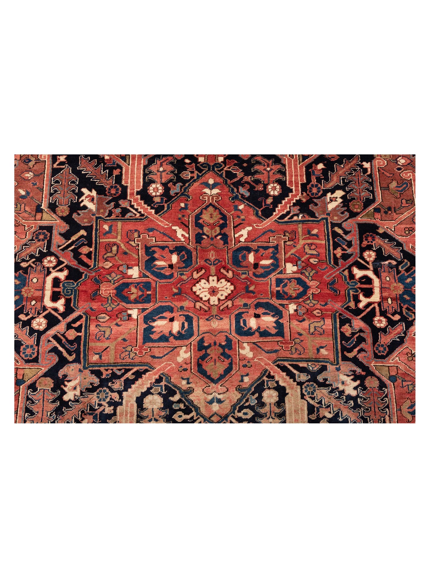 Antique Heirloom 93201 Red Navy 9.7x12.8 Hand Knotted Rug