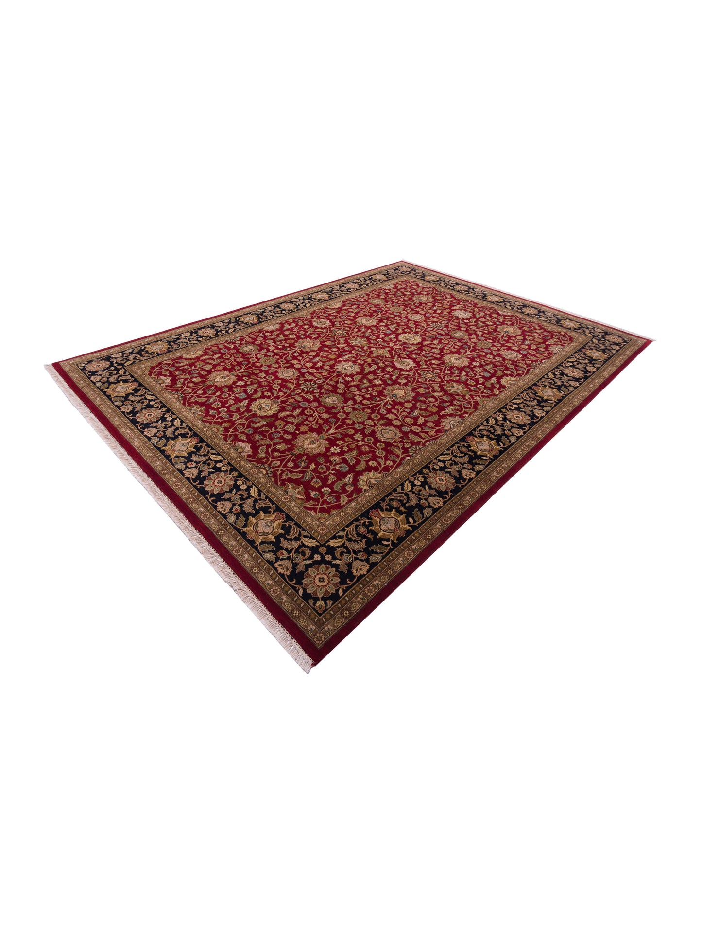 Crown 93289 Red Black 10x14 Hand Knotted Rug