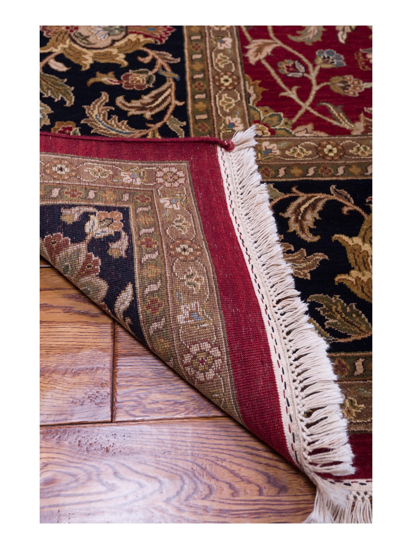 Crown 93289 Red Black 10x14 Hand Knotted Rug