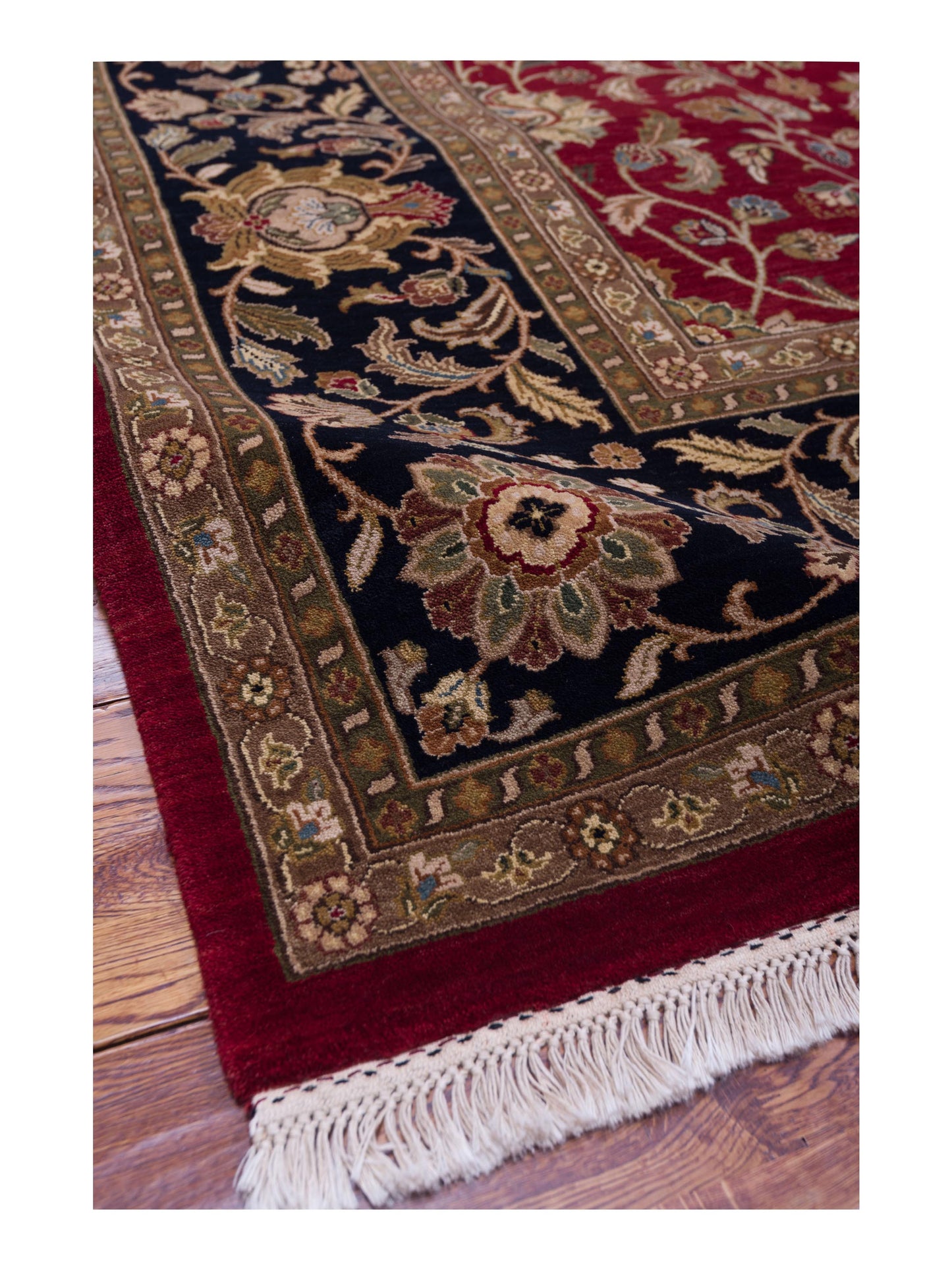 Crown 93289 Red Black 10x14 Hand Knotted Rug
