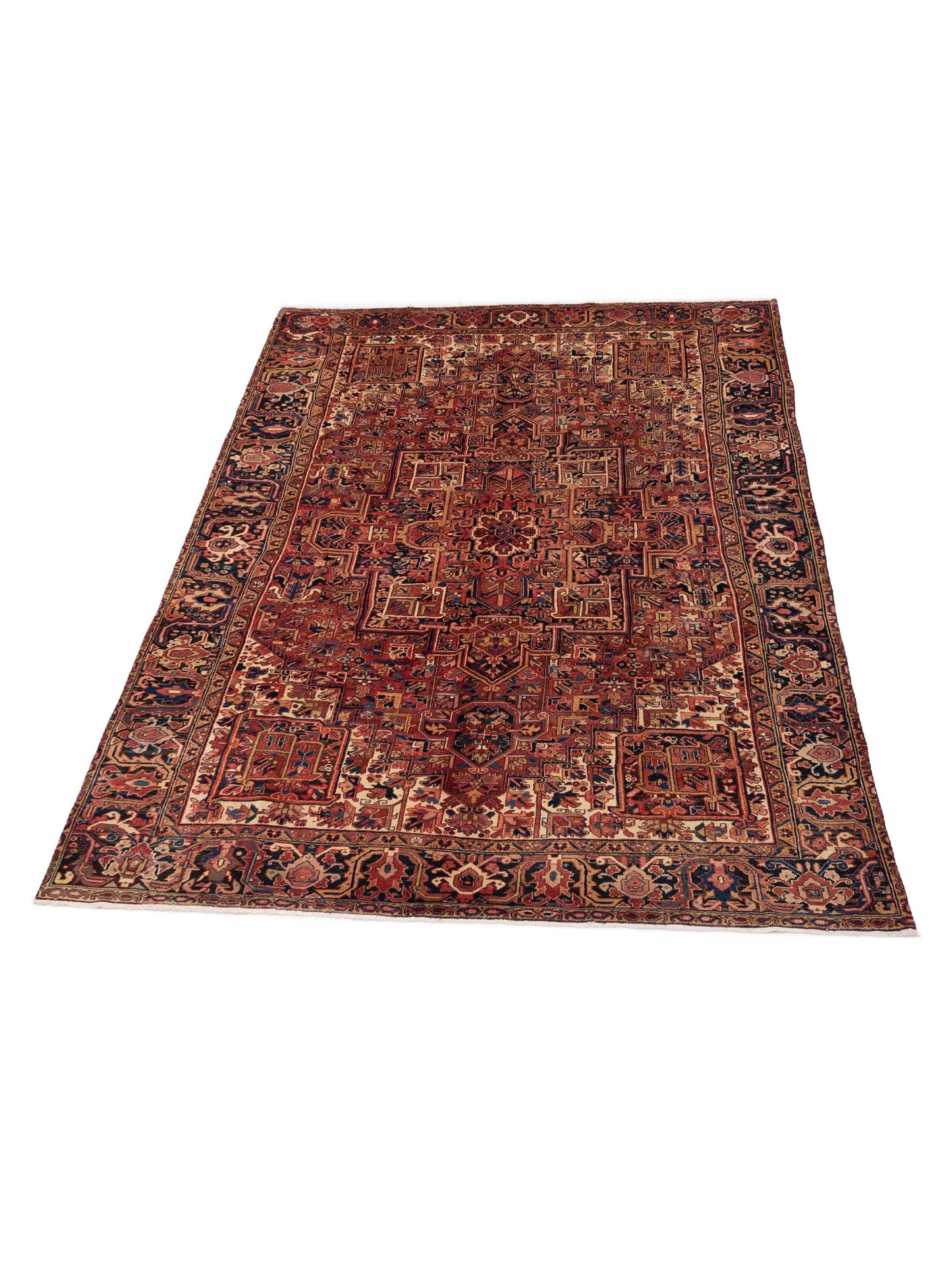 Antique Heirloom 93316 Red Navy 8.7x11.7 Hand Knotted Rug