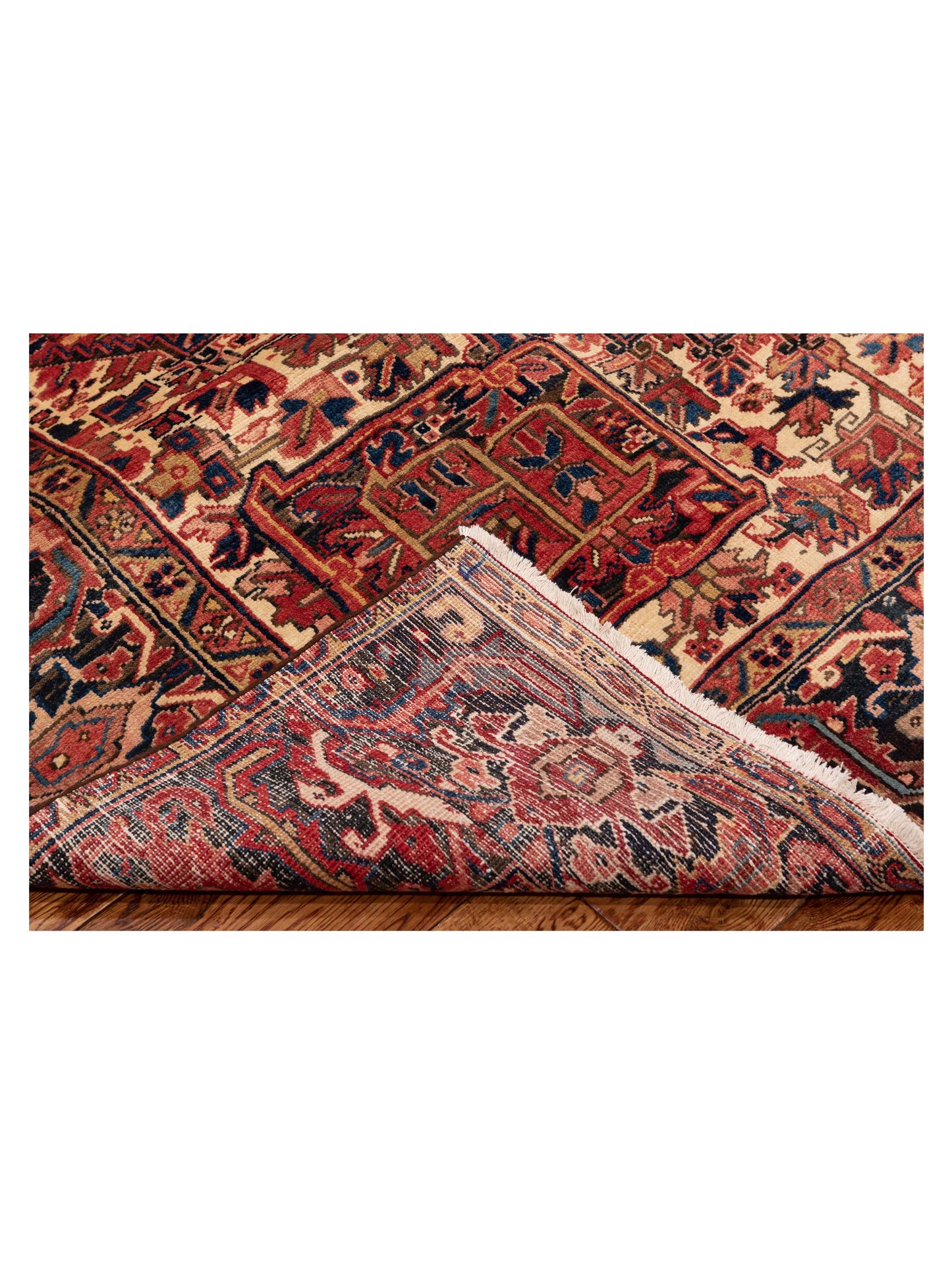 Antique Heirloom 93316 Red Navy 8.7x11.7 Hand Knotted Rug