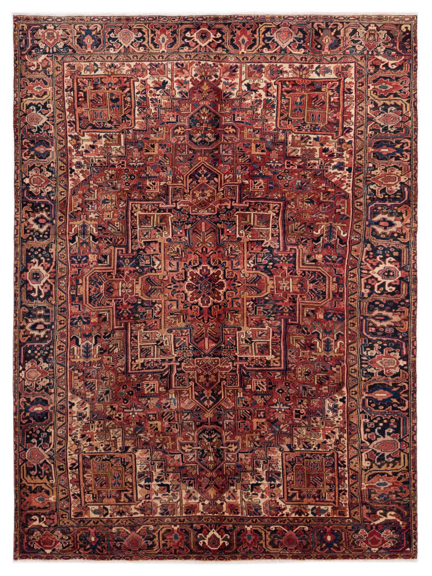 Pasha Antique Heirloom Red Navy Traditional