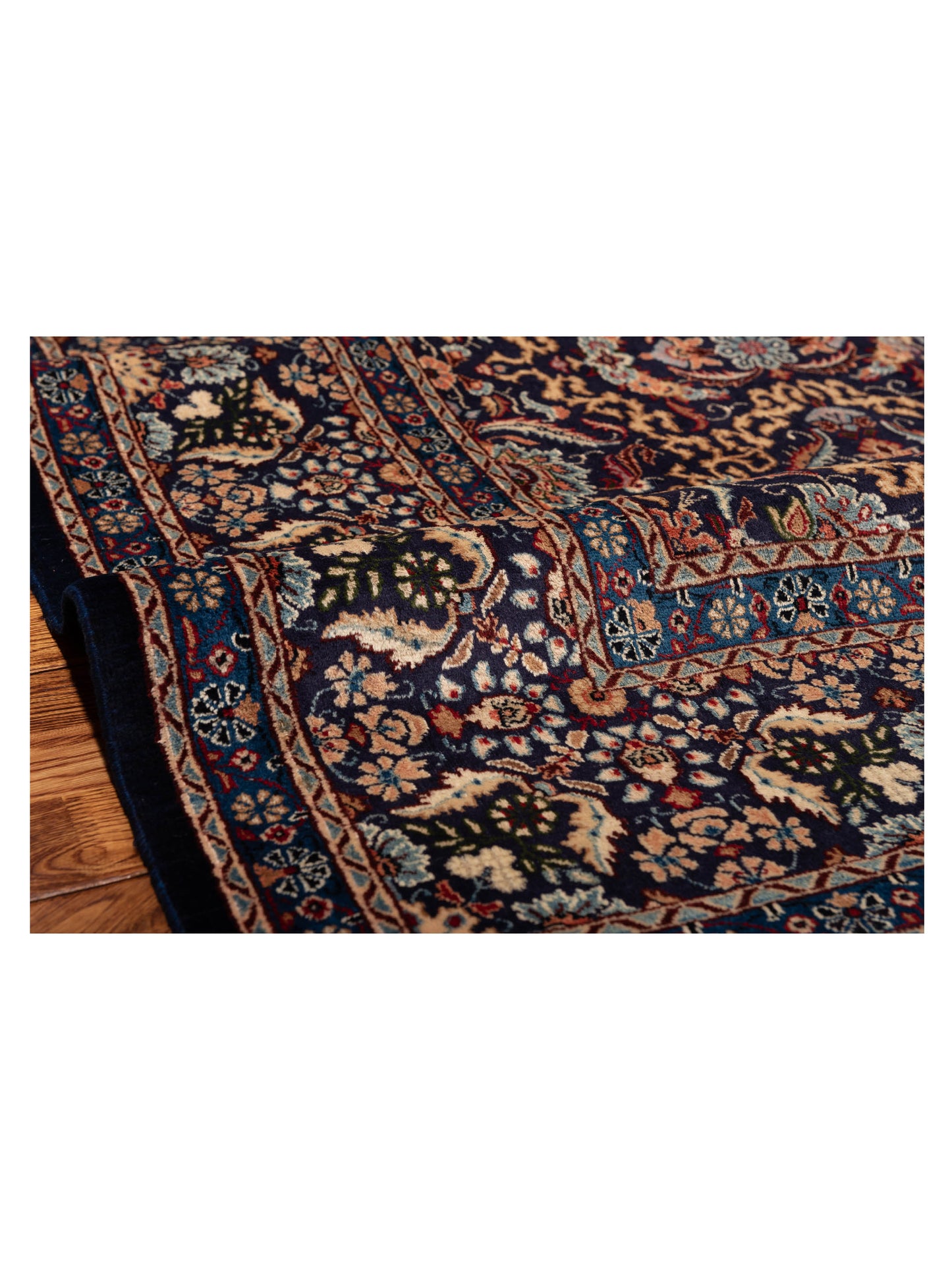 Antique Heirloom 93367 Navy Navy 9.10x12.10 Hand Knotted Rug