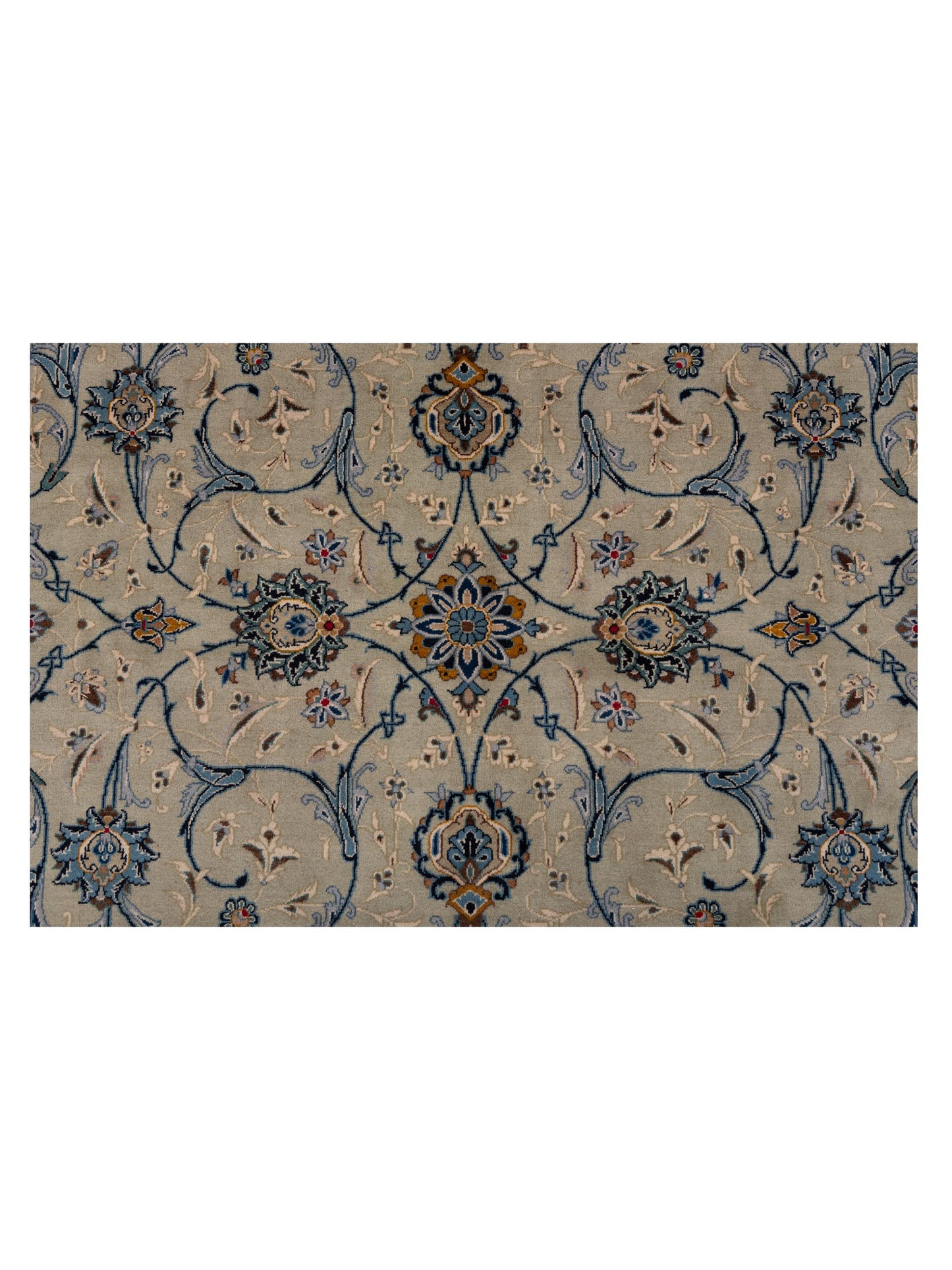 Antique Heirloom 93376 Sage Green Silver 10.8x13.6 Hand Knotted Rug