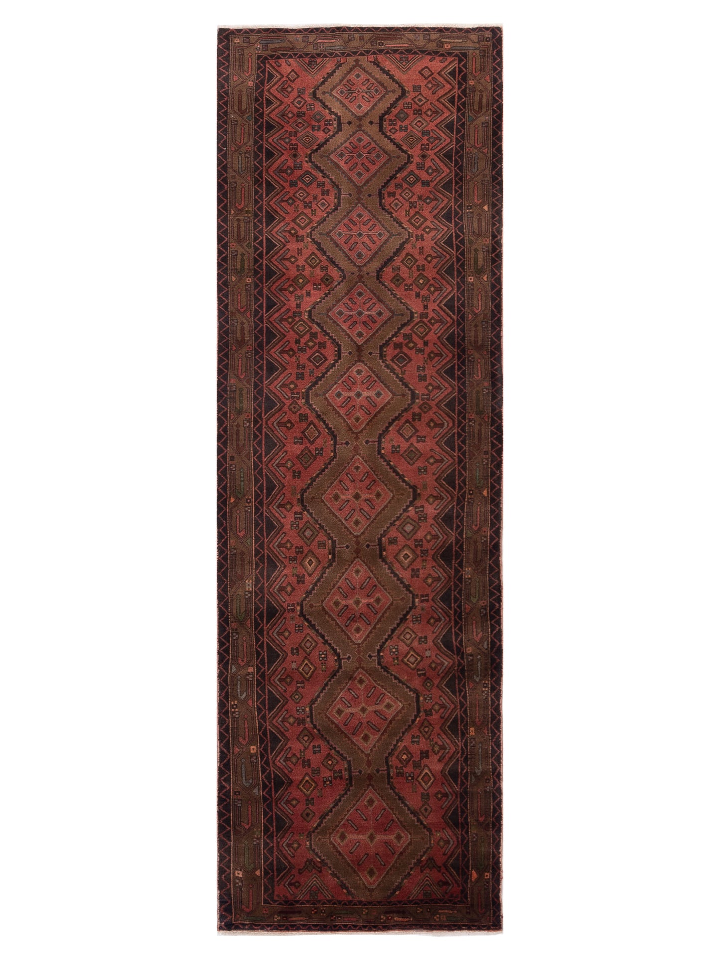 Pasha Antique Heirloom Rust Brown Traditional