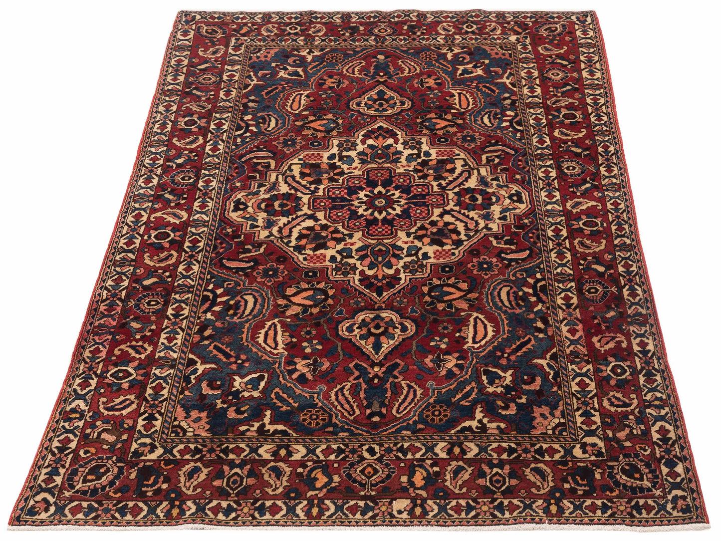 Antique Heirloom 93466 Ivory Red 5x8.6 Hand Knotted Rug