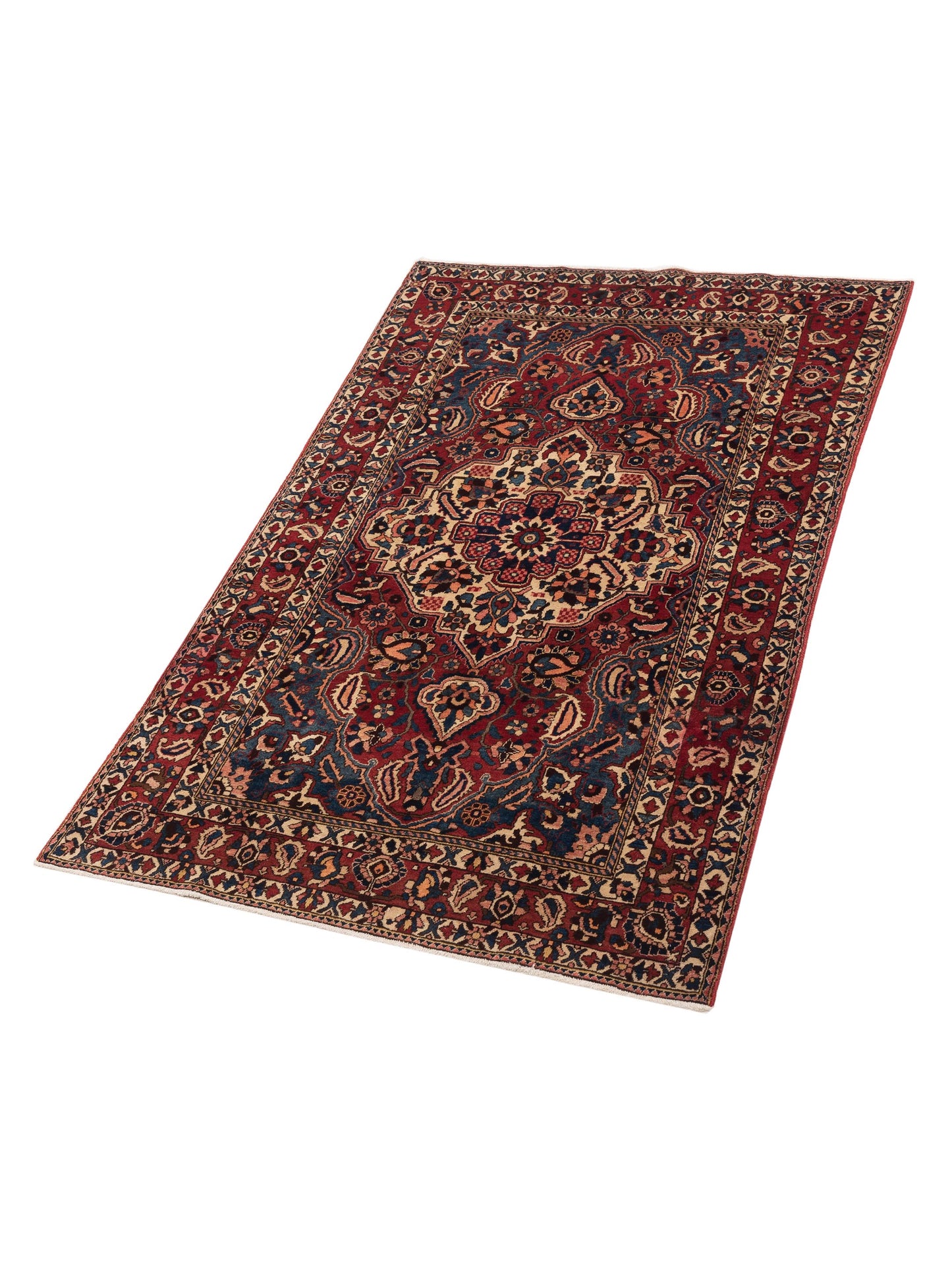 Antique Heirloom 93466 Ivory Red 5x8.6 Hand Knotted Rug