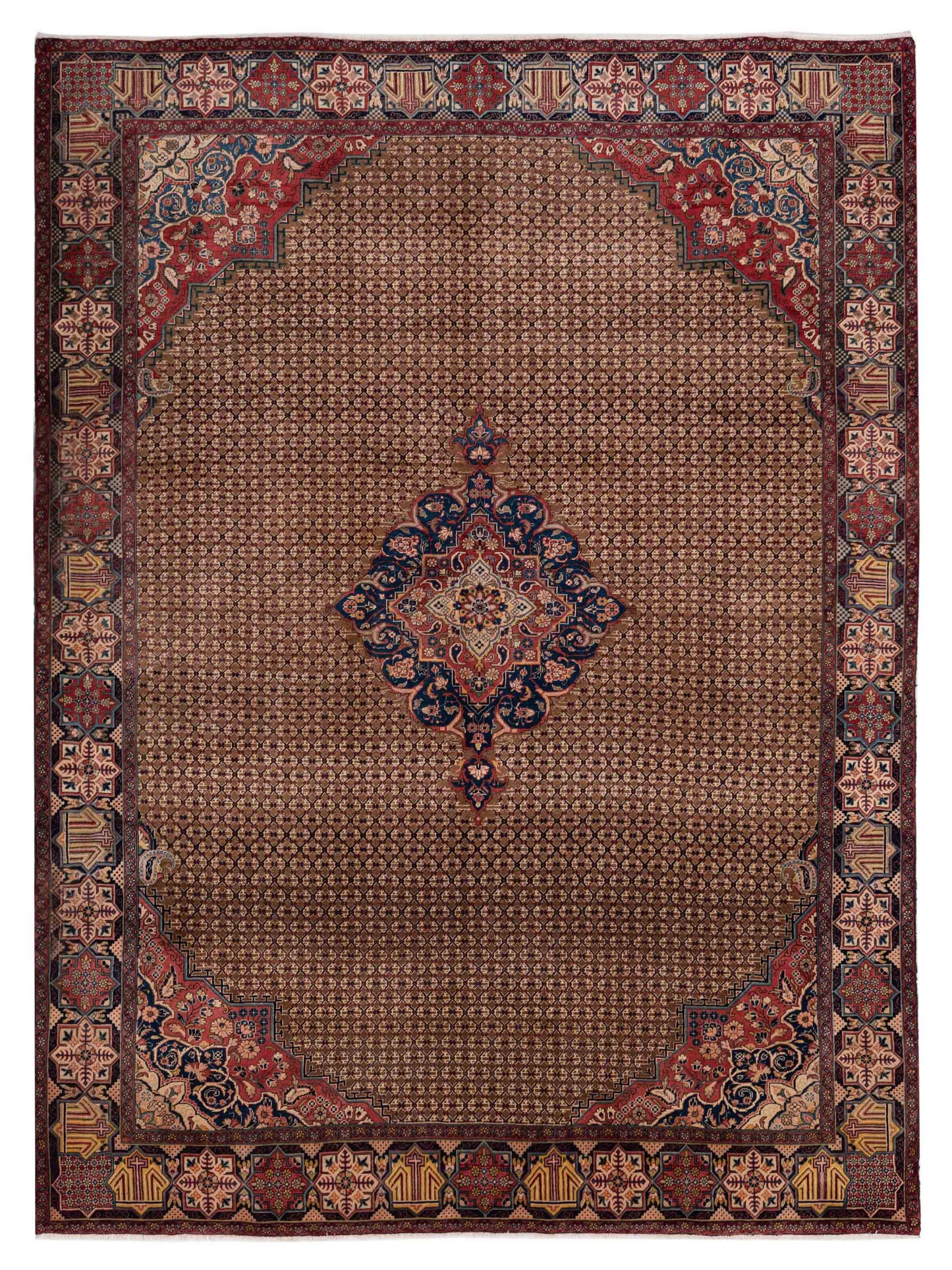 Pasha Antique Heirloom Brown Navy Traditional