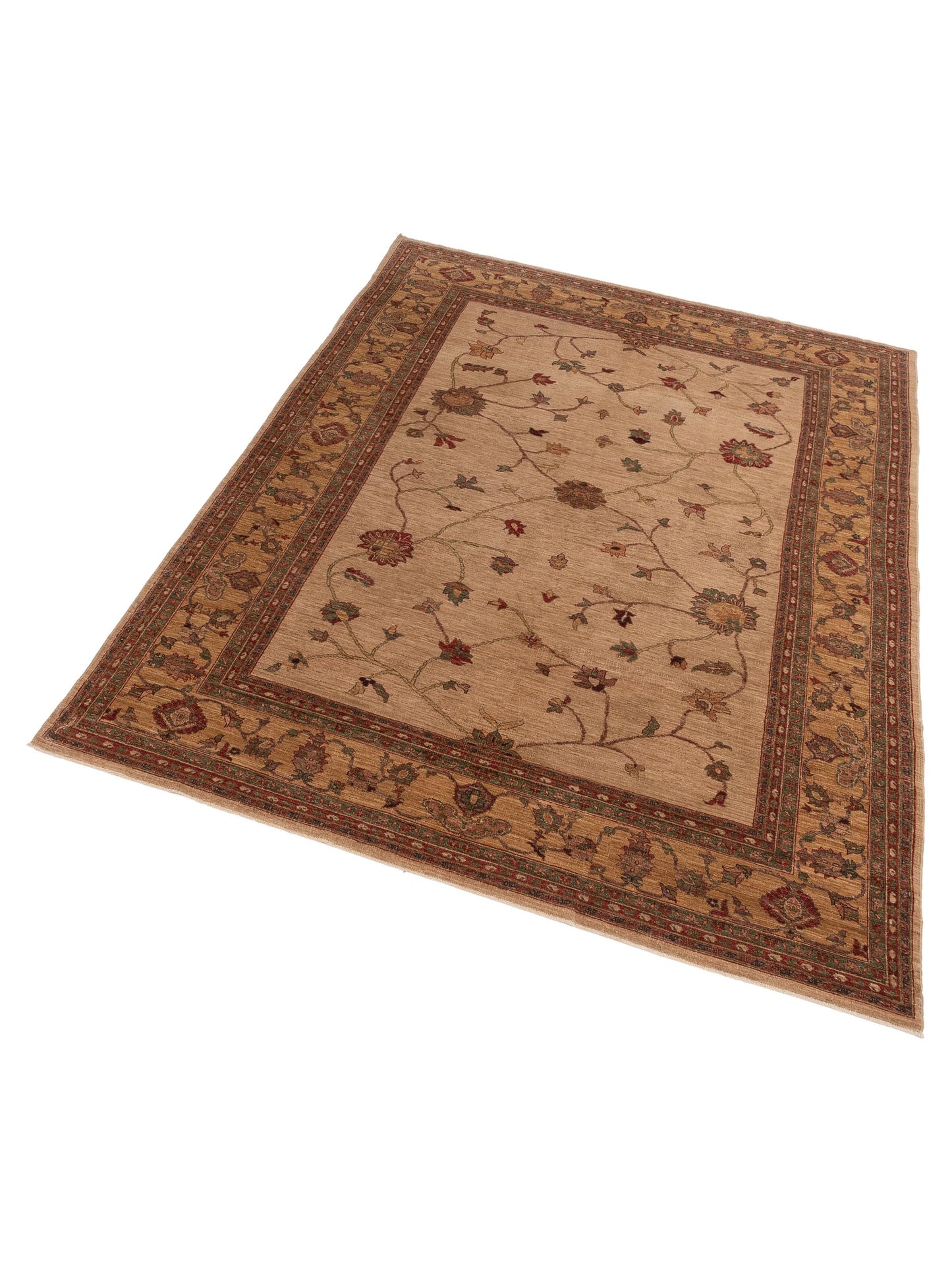 Elvan Serin Ivory Gold 7.10x10.6 Hand Knotted Rug