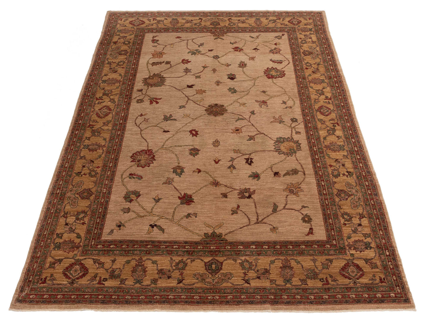 Elvan Serin Ivory Gold 7.10x10.6 Hand Knotted Rug