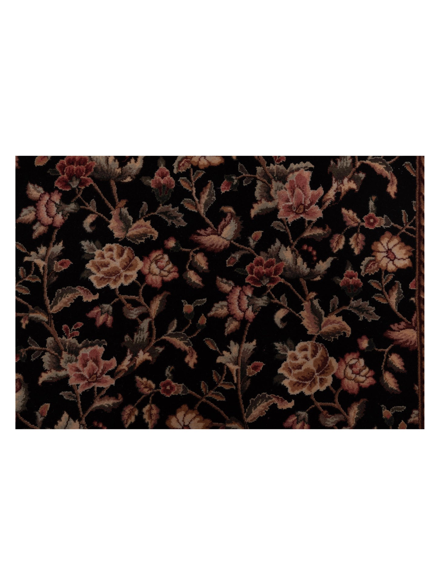 Magnolia 94308 Black Black 7.9x9.9 Hand Knotted Rug