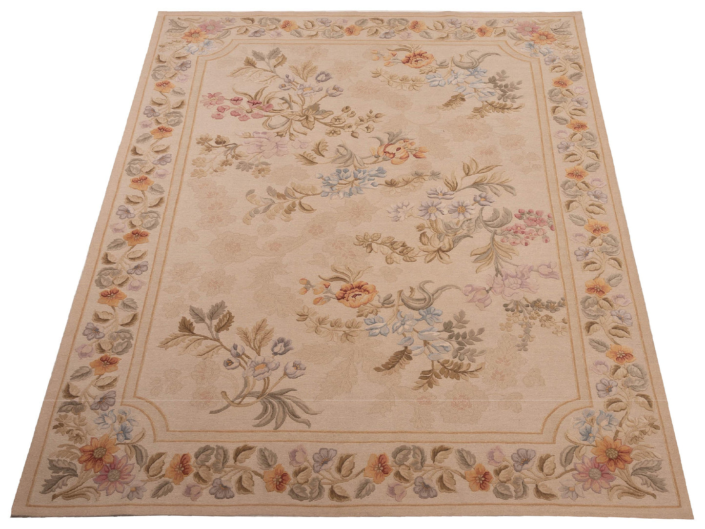 Savannorie 94363 Beige Beige 8.10x11.10 Hand Knotted Rug