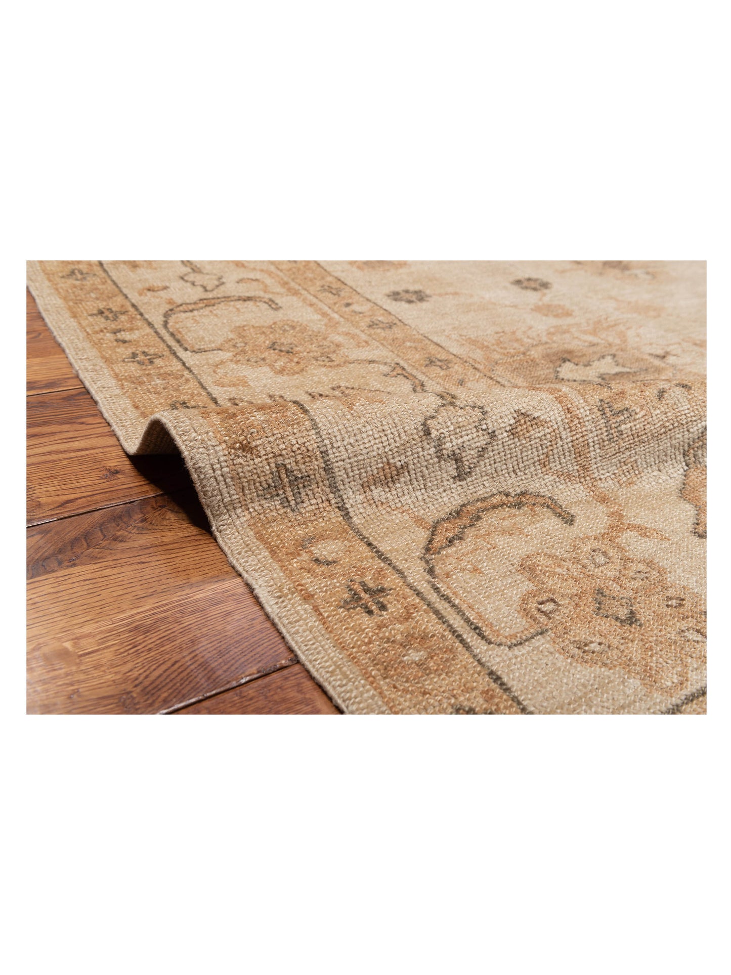 Angora Oushak 94651 Ivory Ivory 7x8.10 Hand Knotted Rug