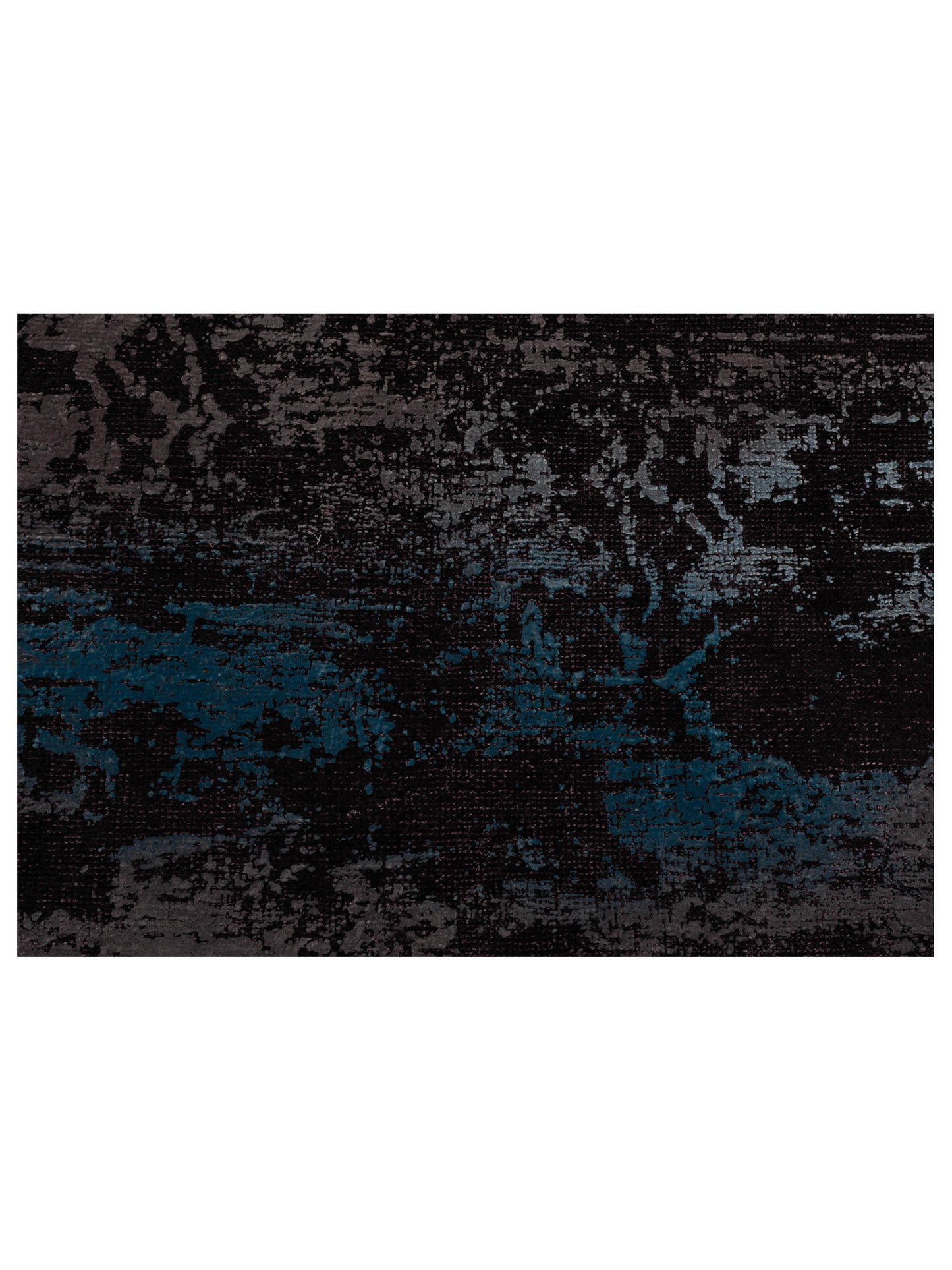 Vintage 94784 Black 6.1x8.10 Hand Knotted Rug