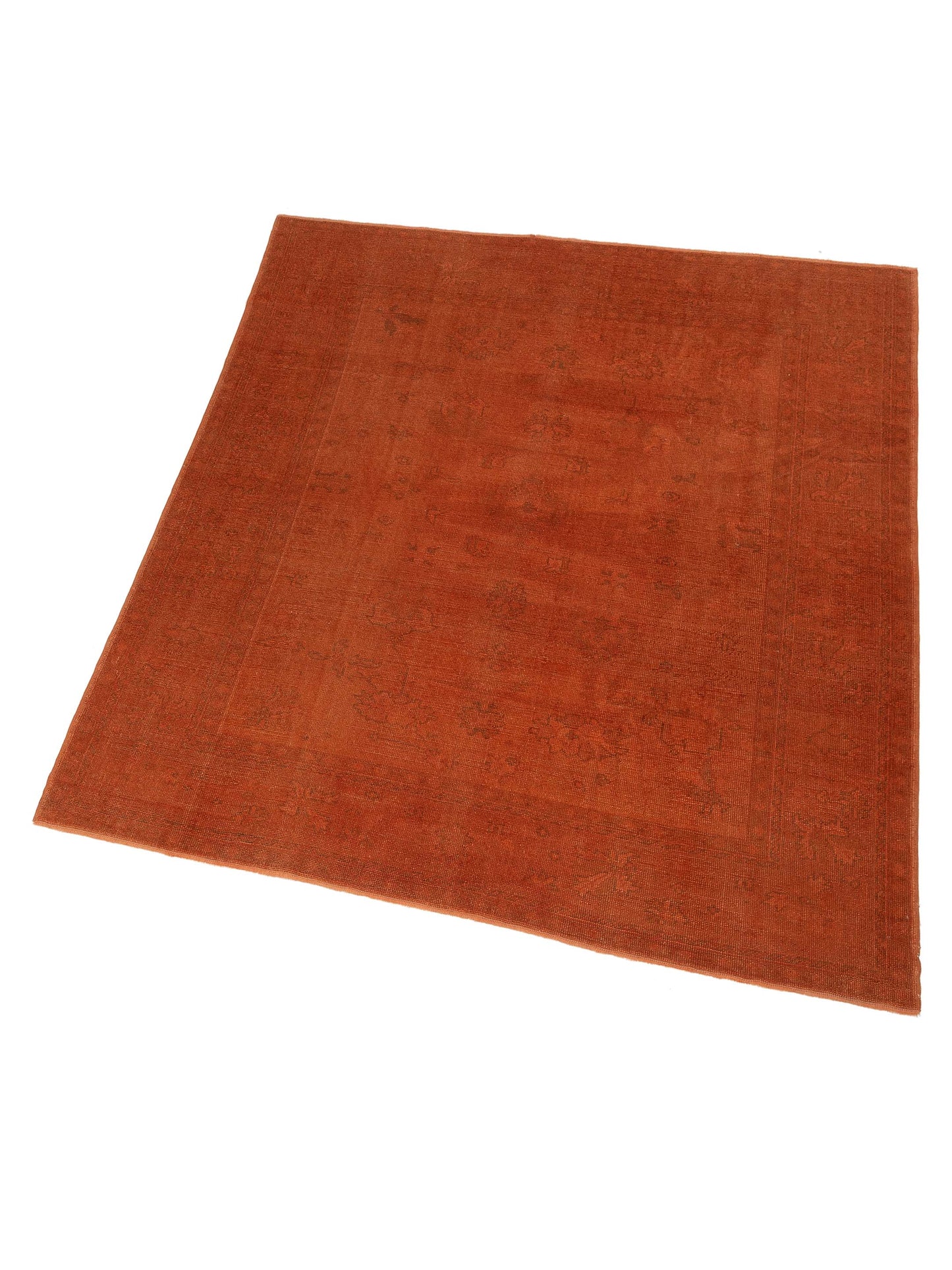 Vintage 94788 Orange 5.2x8 Hand Knotted Rug