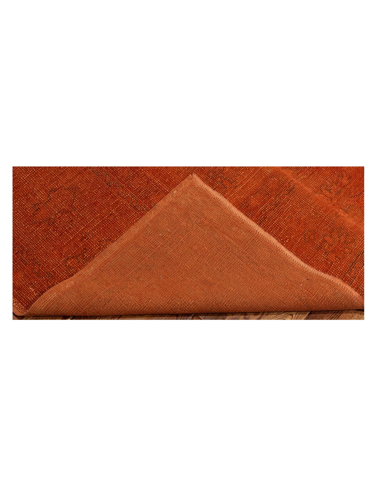 Vintage 94788 Orange 5.2x8 Hand Knotted Rug